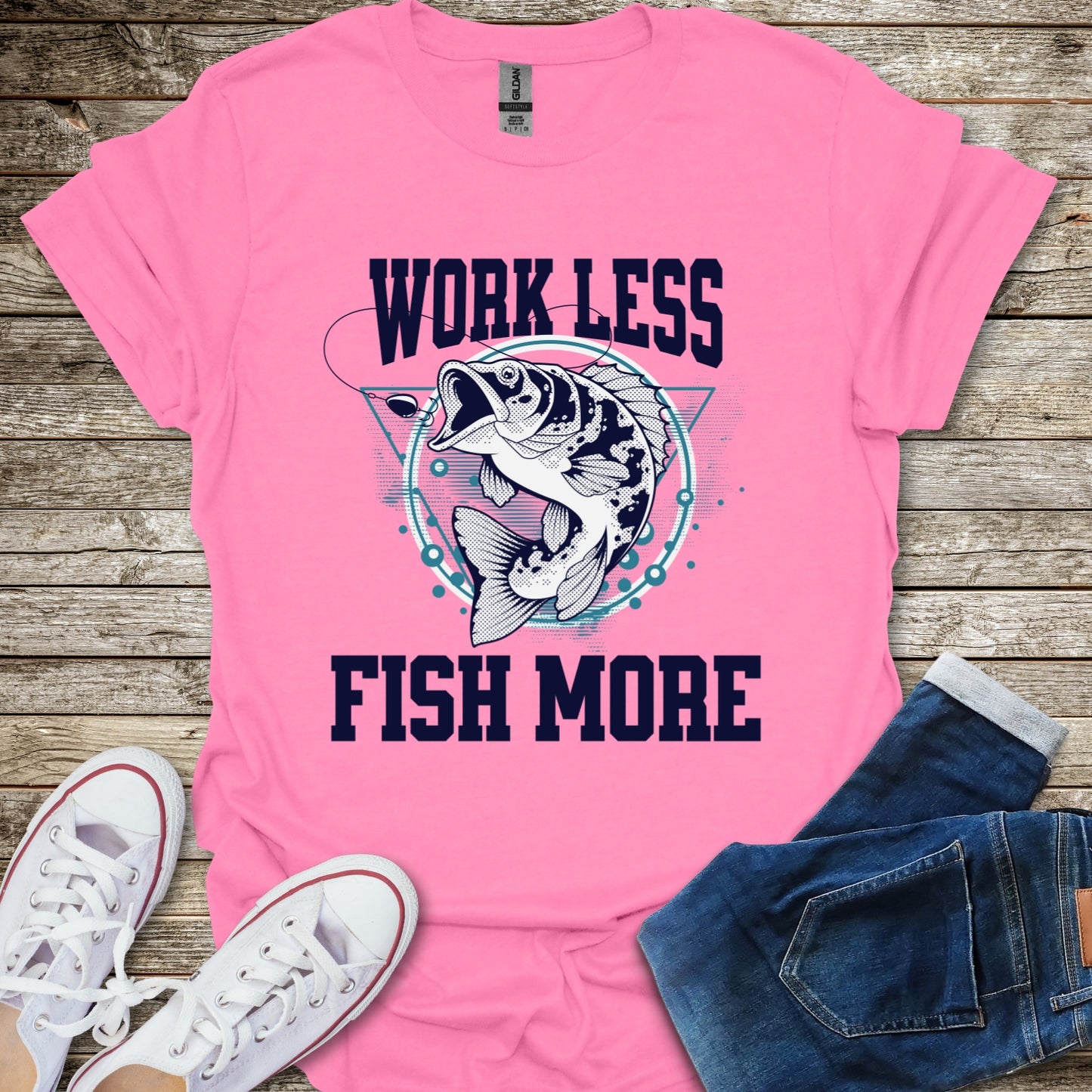 Work Less Fish More T-Shirt