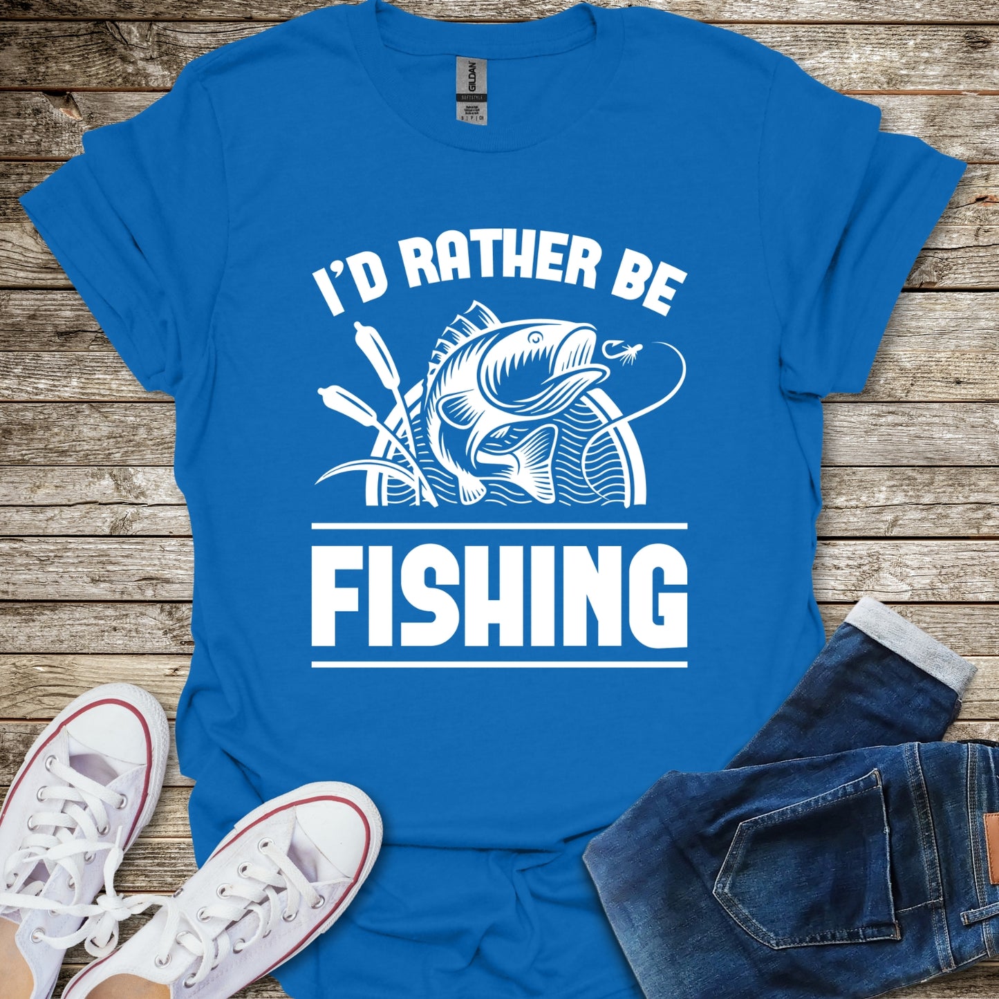 I'd Rather Be Fishing T-Shirt