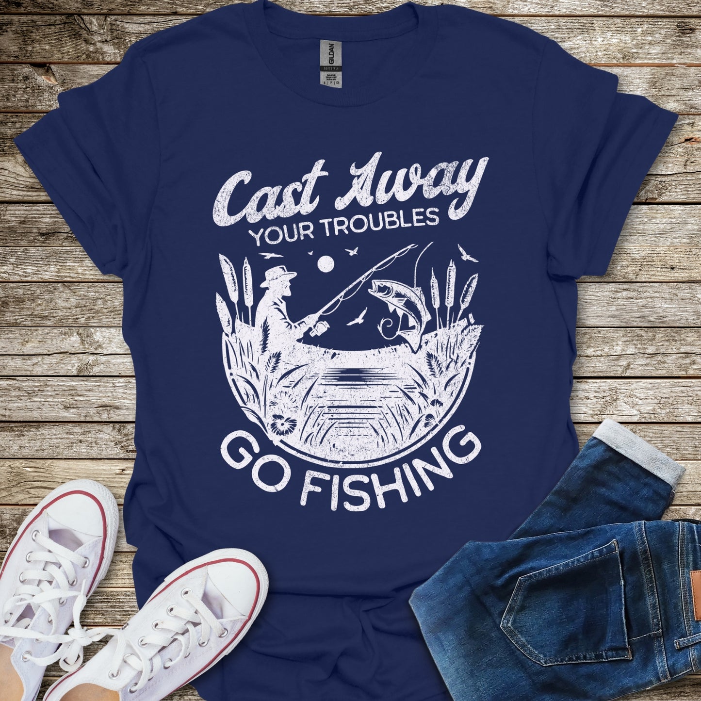Cast Away Your Troubles T-Shirt