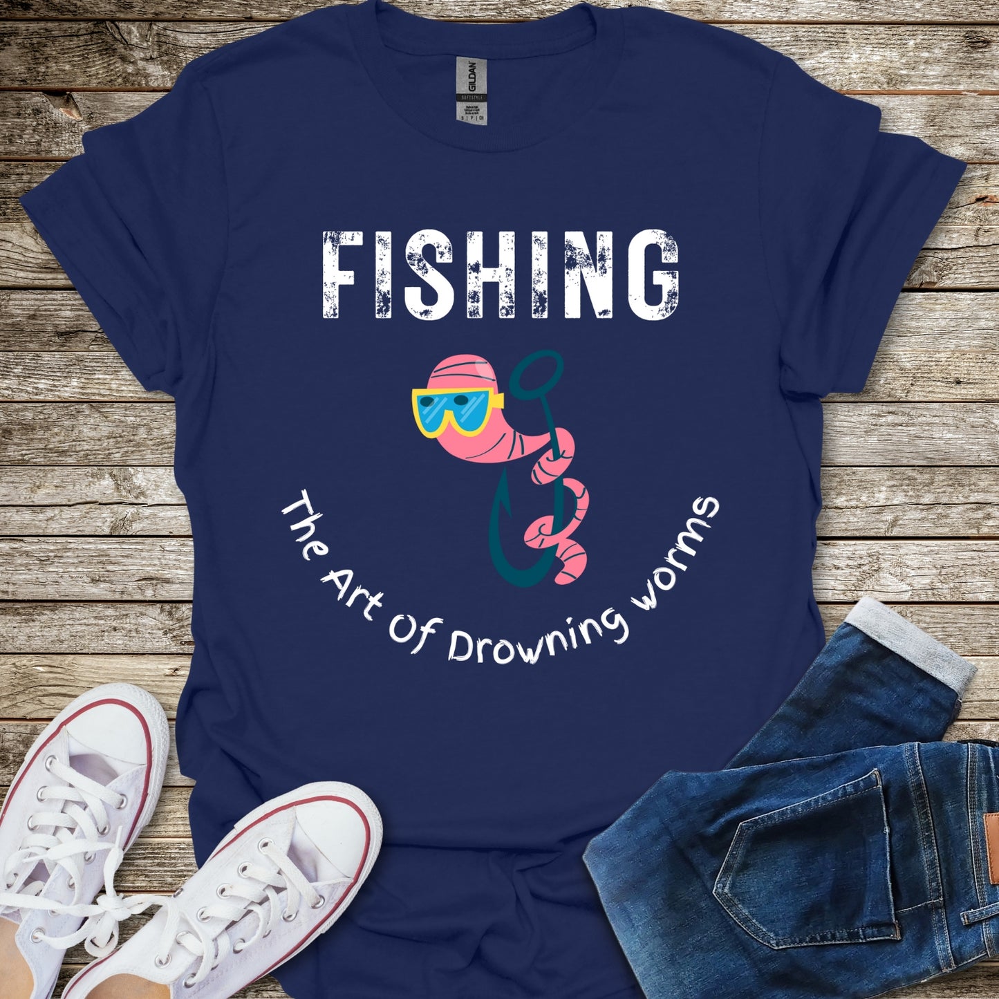 Fishing the Art of Drowning Worms T-Shirt