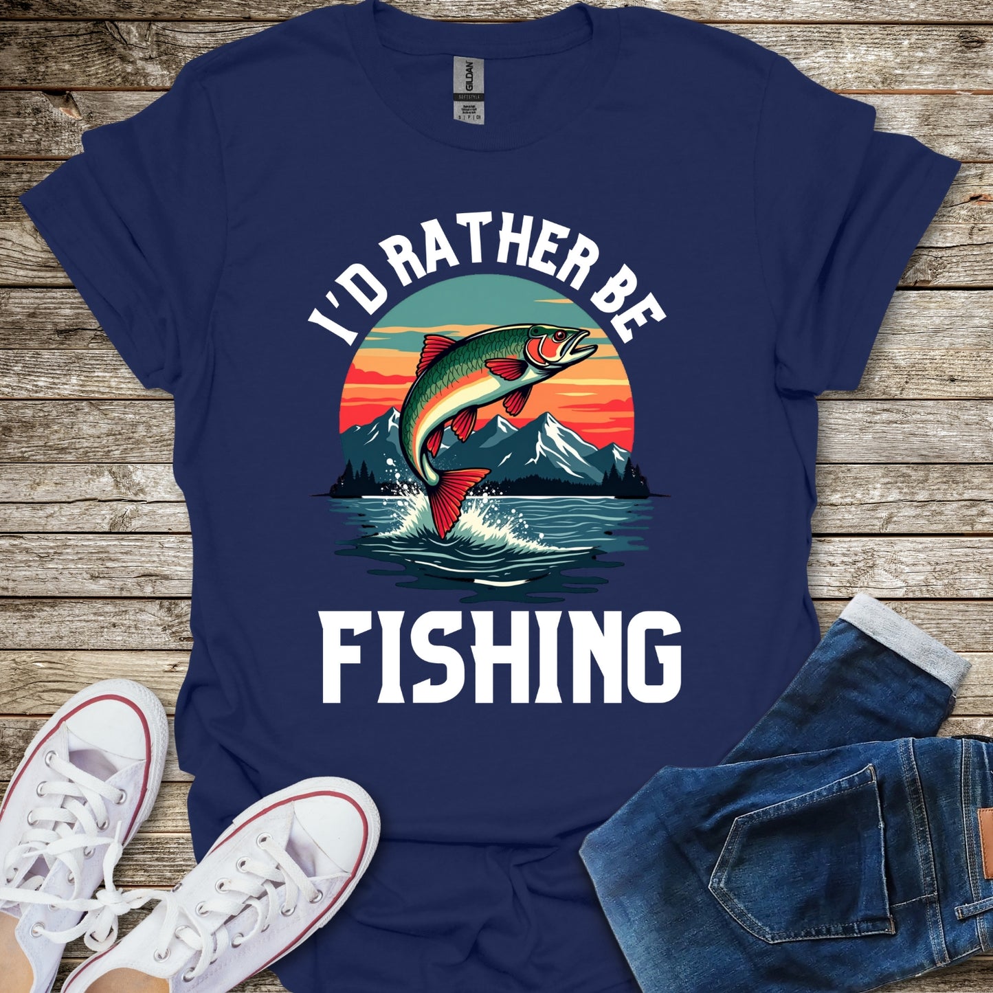 I'd Rather Be Fishing T-Shirt