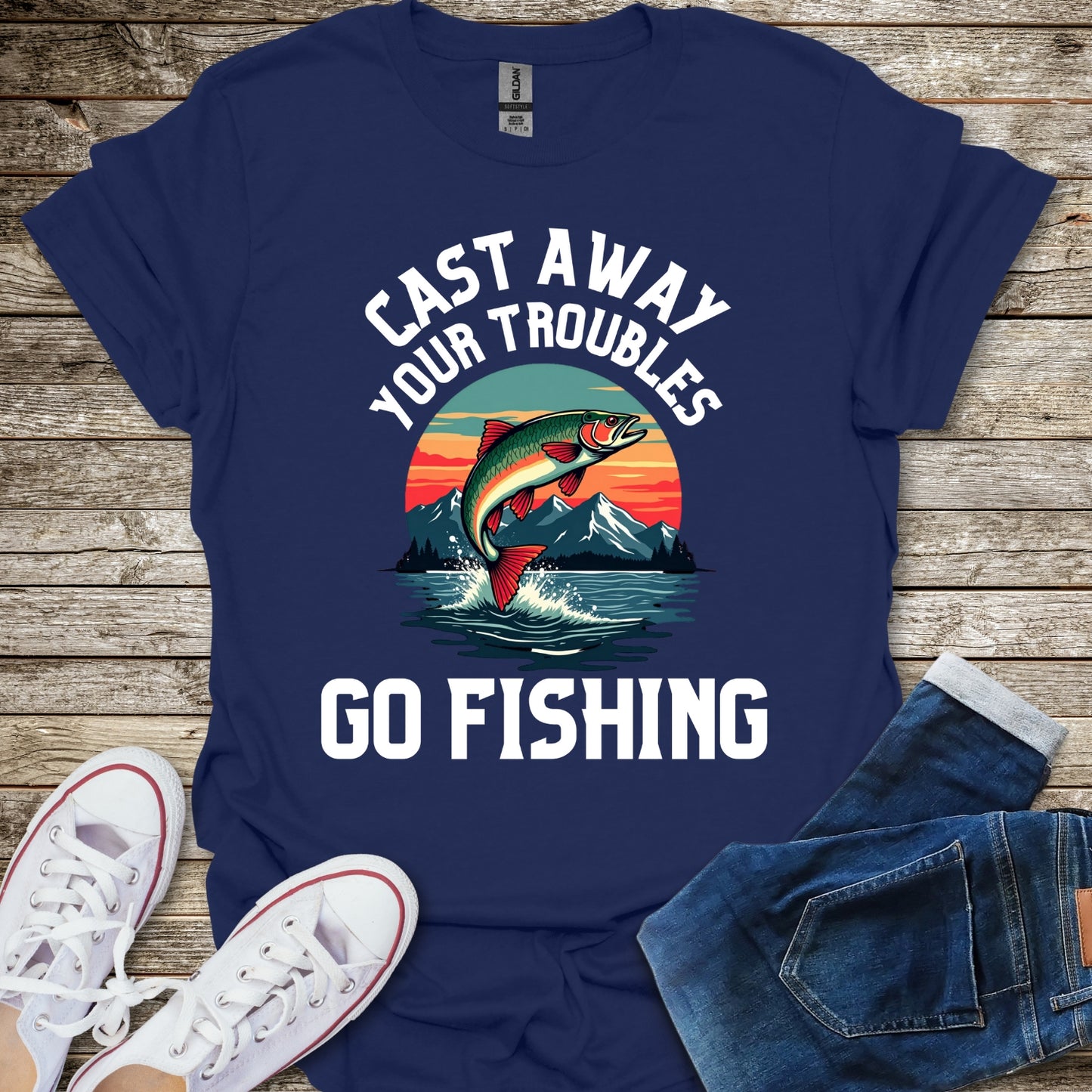 Cast Away Your Troubles T-Shirt