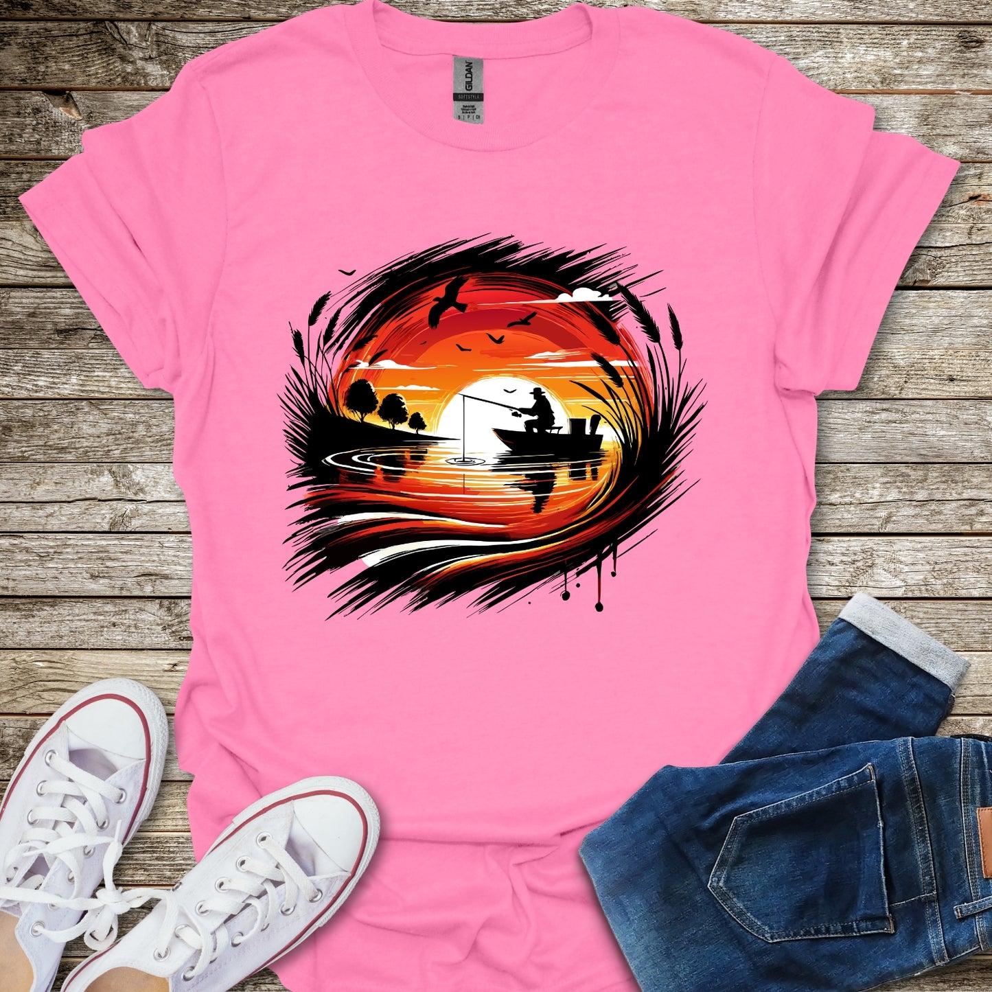Fishing Sunset T-Shirt