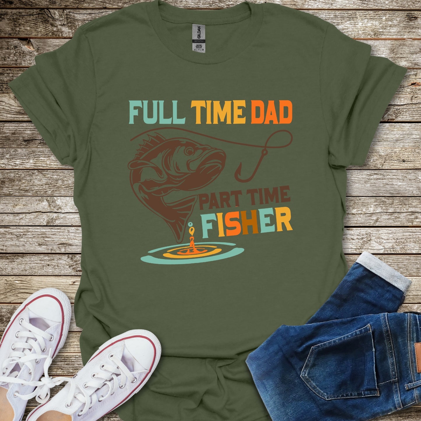 Part Time Fisher Dad T-Shirt