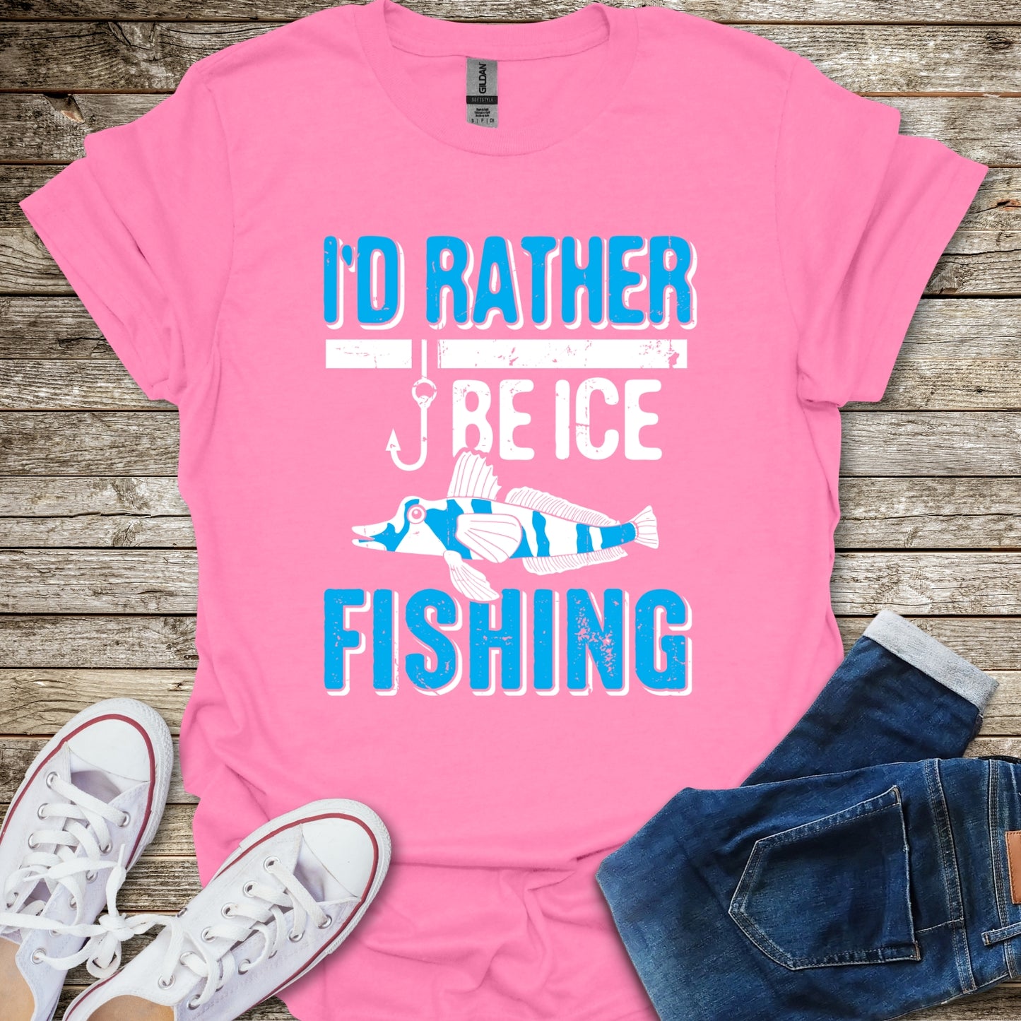 I'd Rather Be Ice Fishing T-Shirt
