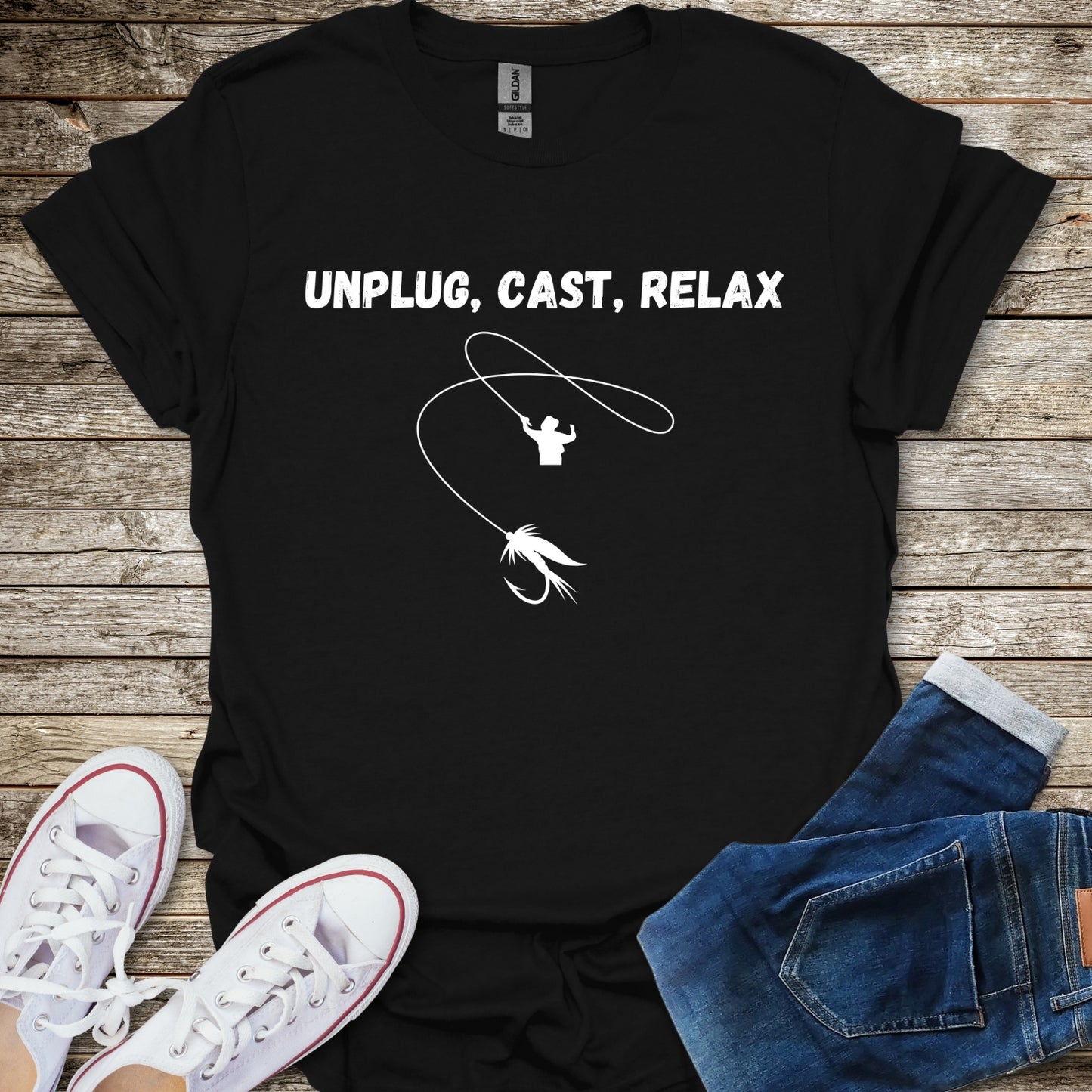 Unplug, Cast, Relax T-Shirt