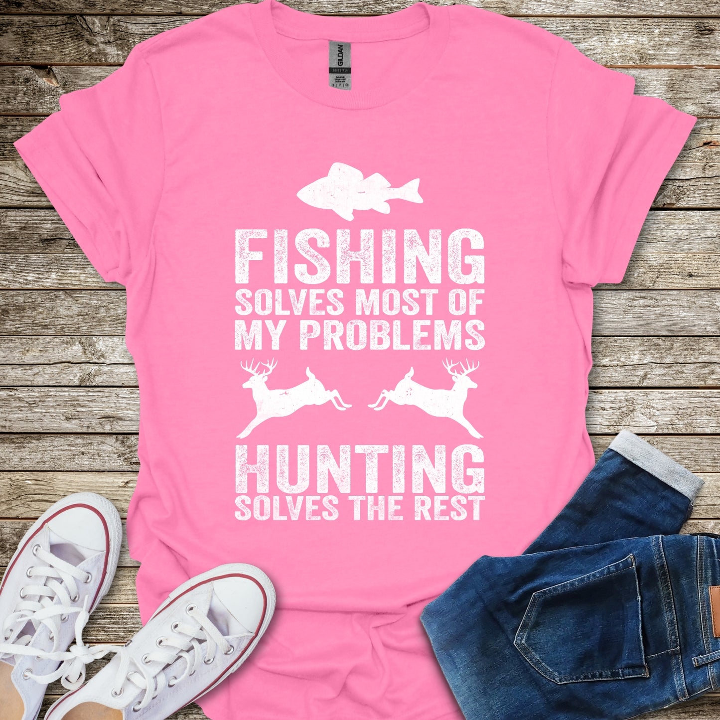 Fishing Solves Most Of My Problems T-Shirt