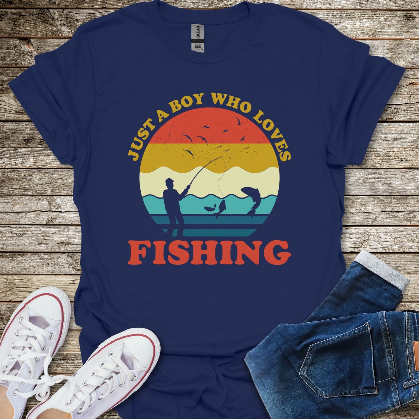 Just a Boy Who Loves Fishing T-Shirt