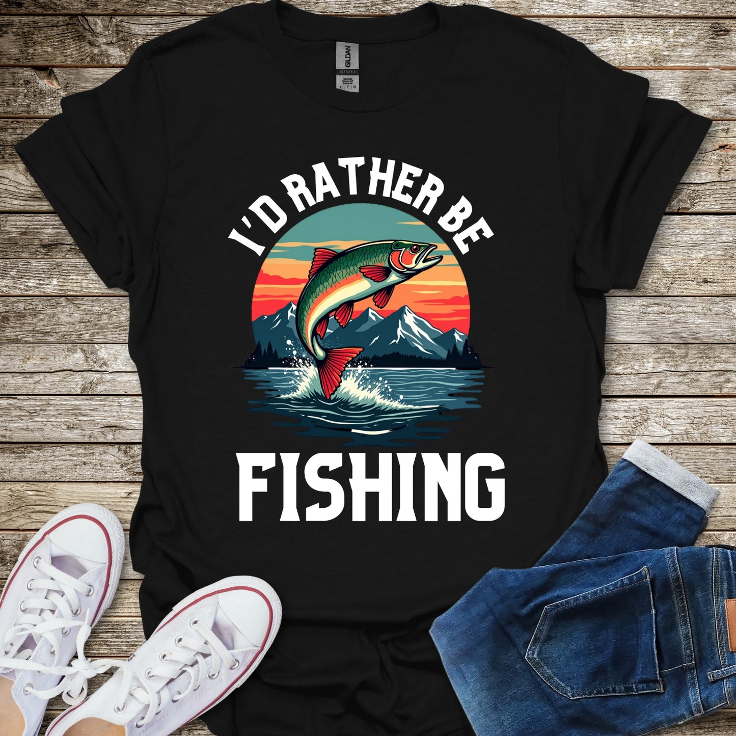 I'd Rather Be Fishing T-Shirt