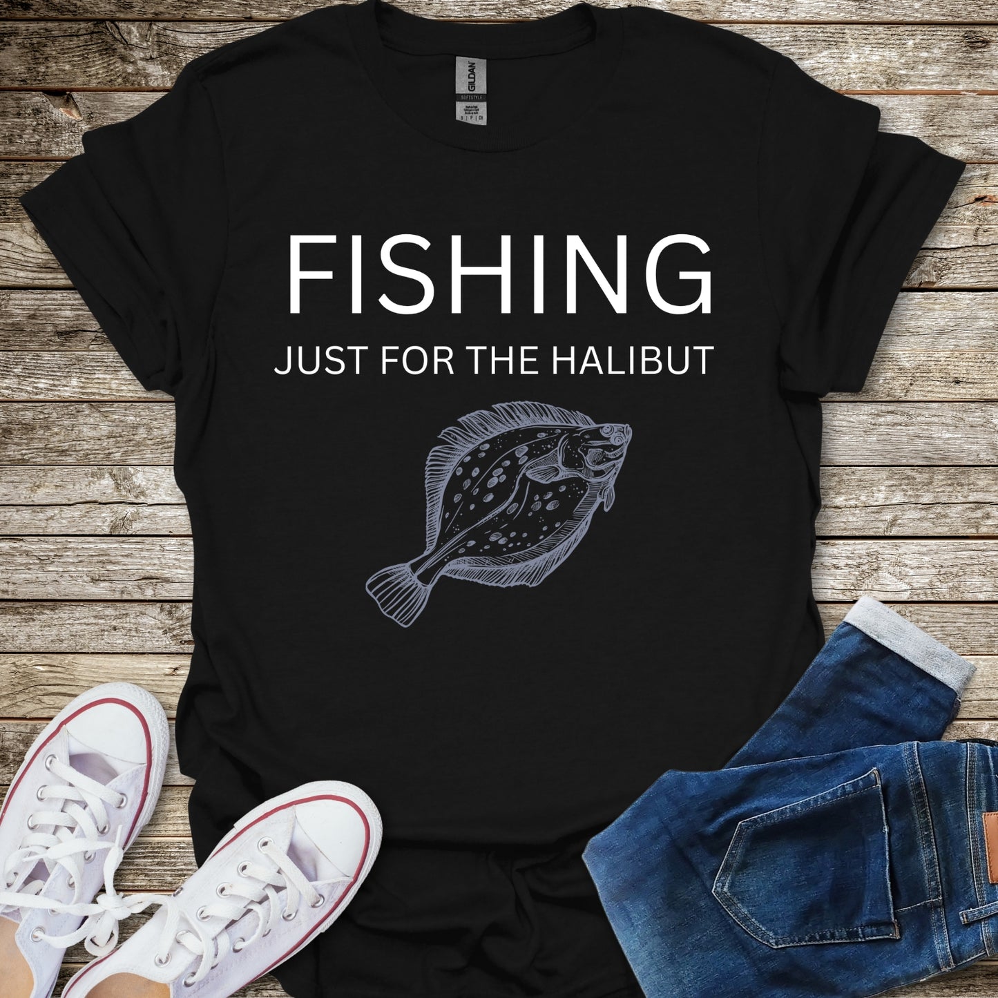 Fishing Just For The Halibut T-Shirt