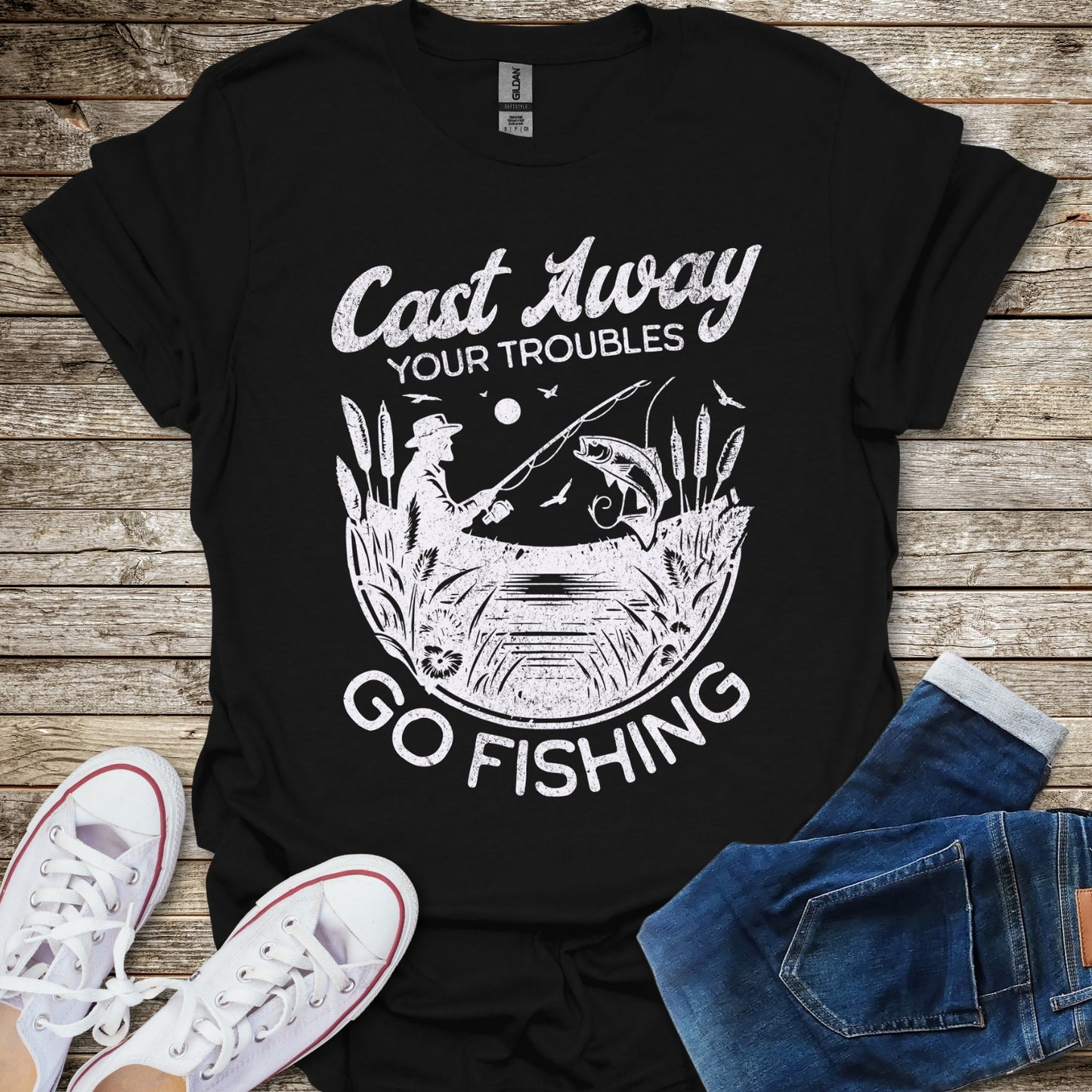 Cast Away Your Troubles T-Shirt