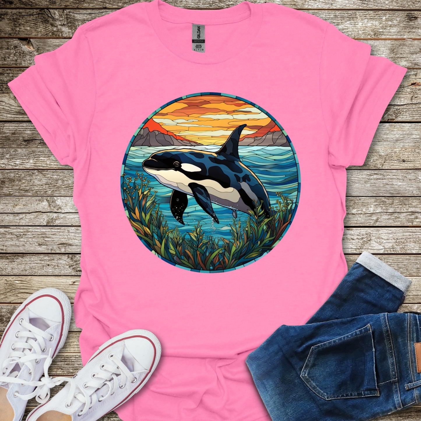 Stained Glass Orca T-Shirt