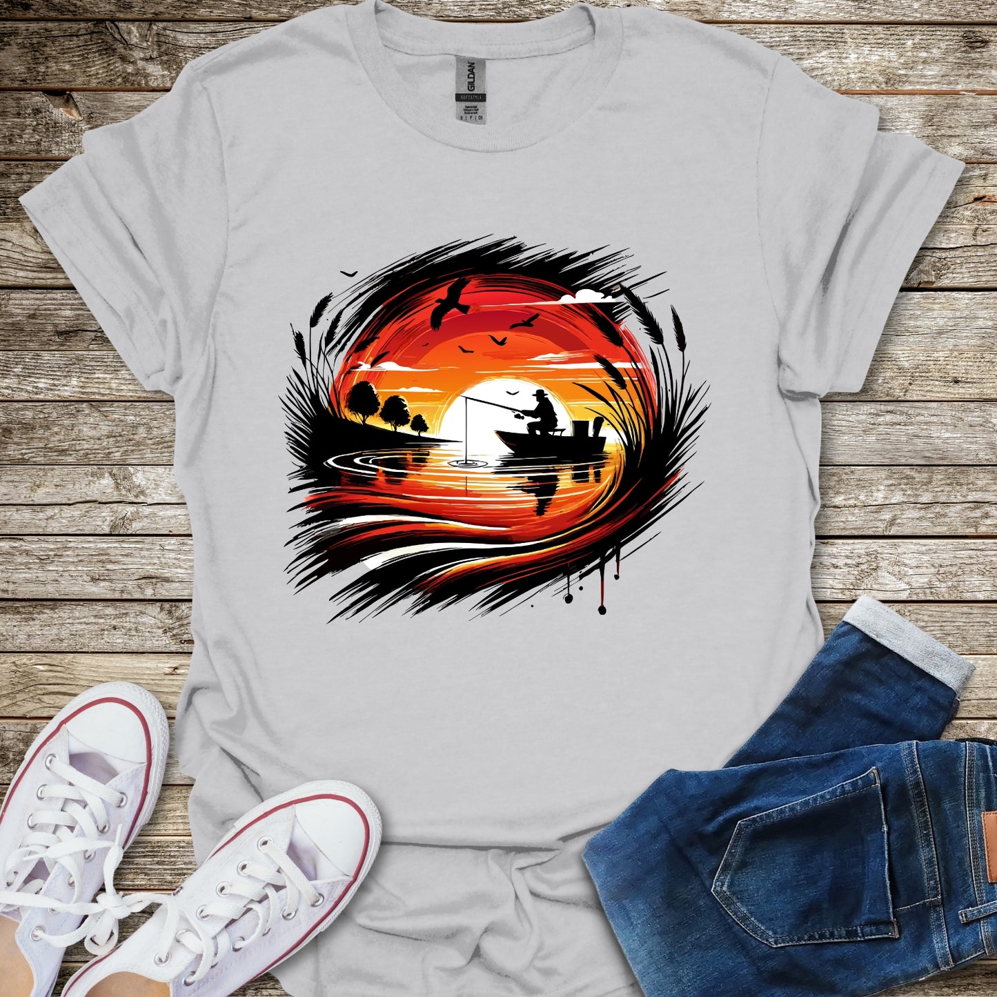 Fishing Sunset T-Shirt