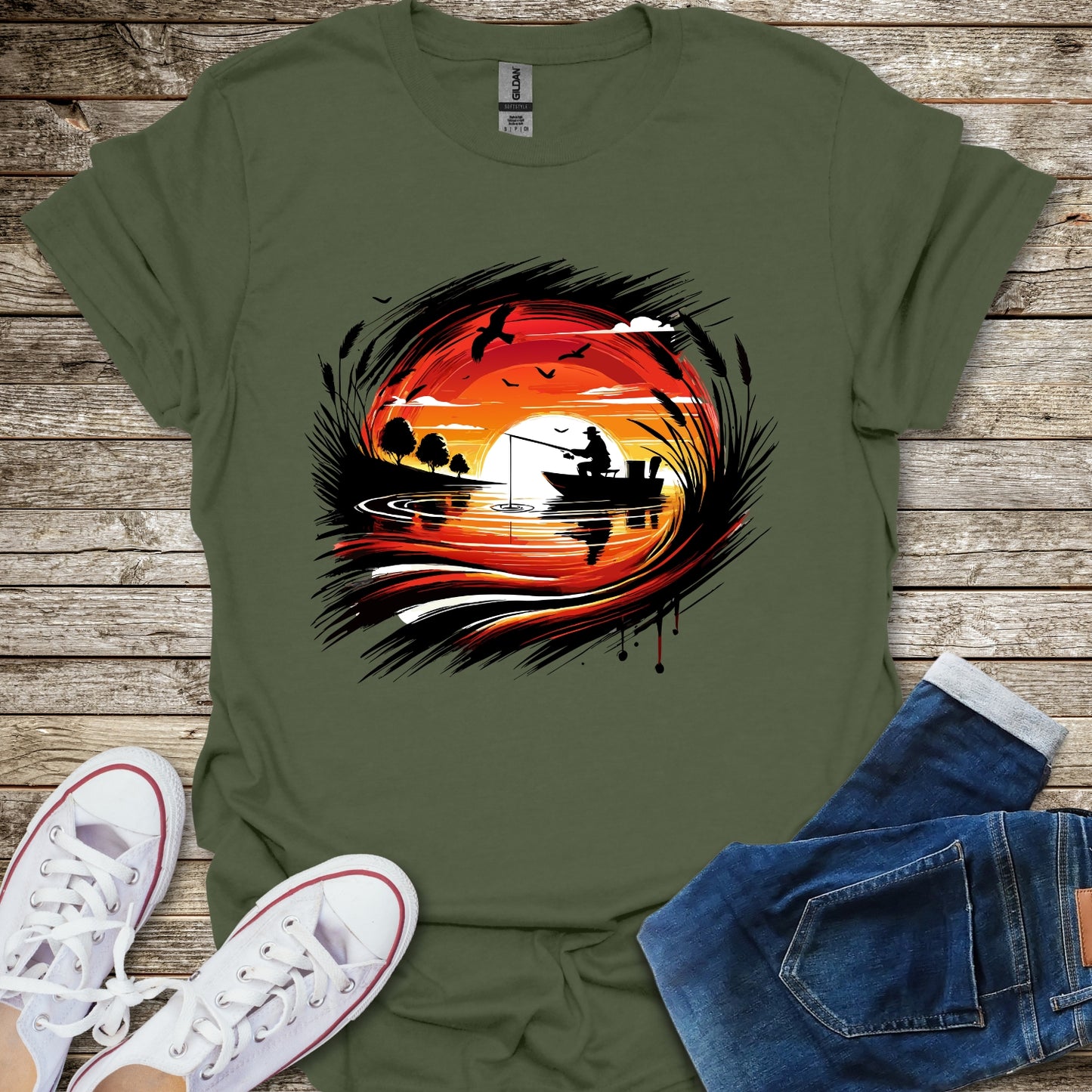 Fishing Sunset T-Shirt