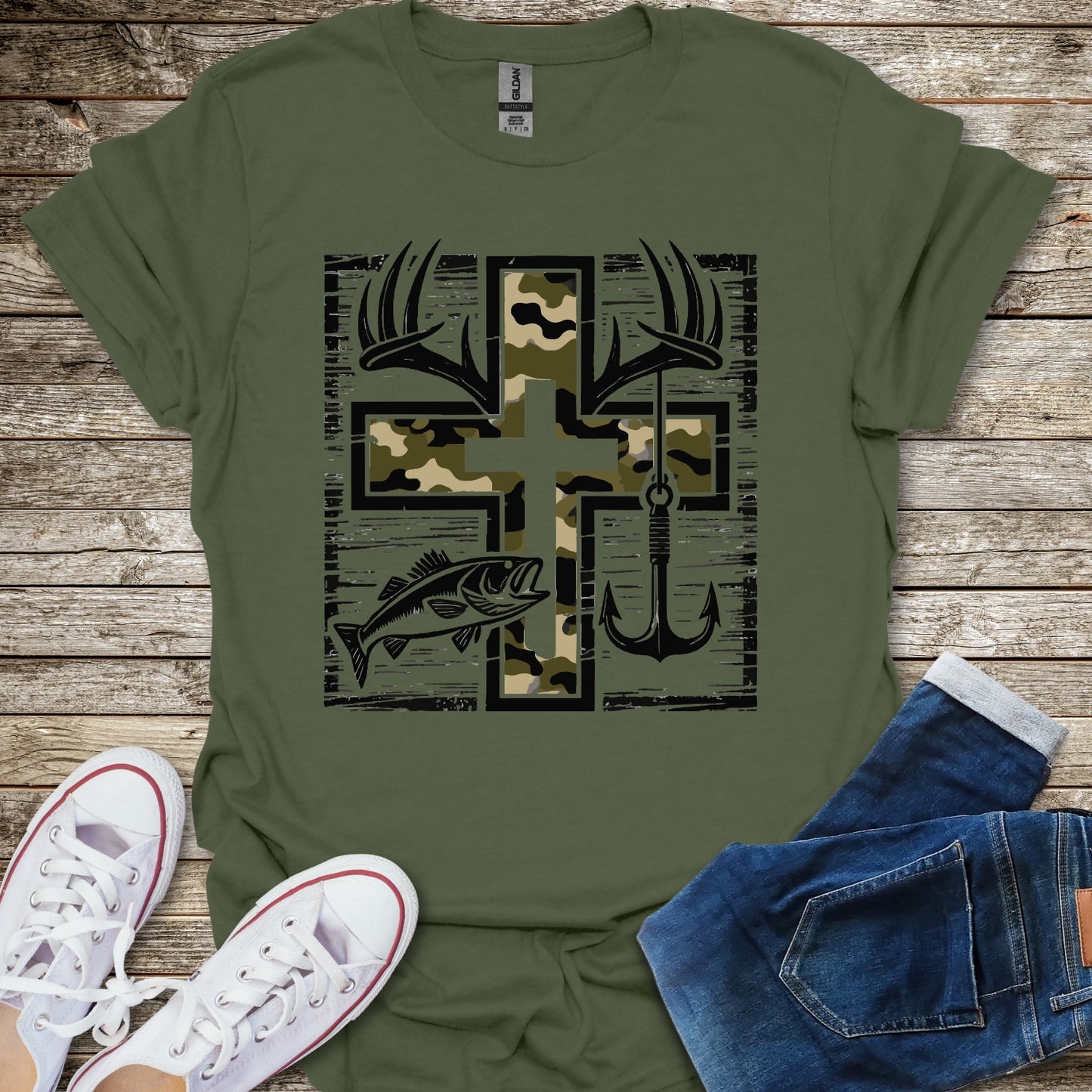 Camo Cross T-Shirt