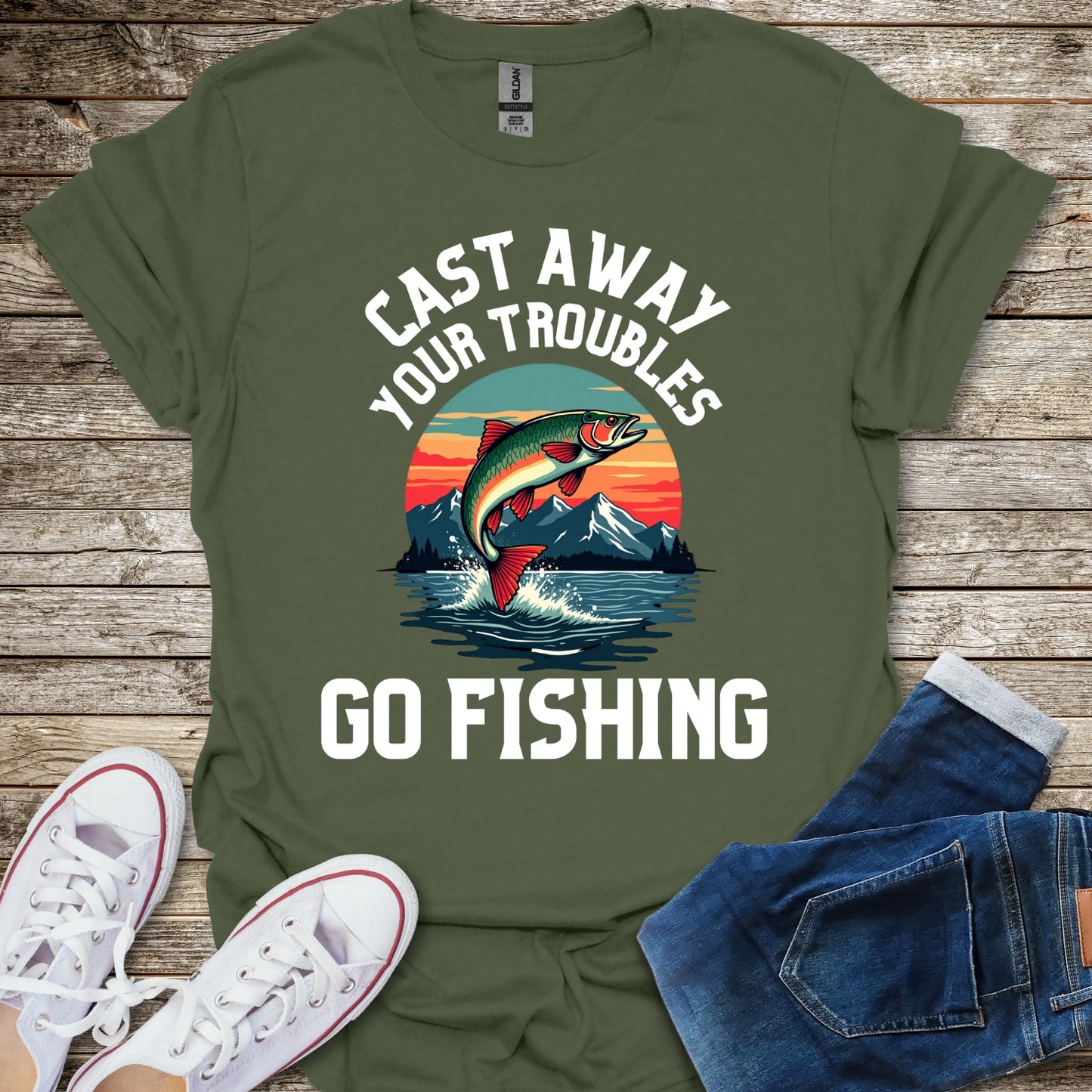 Cast Away Your Troubles T-Shirt