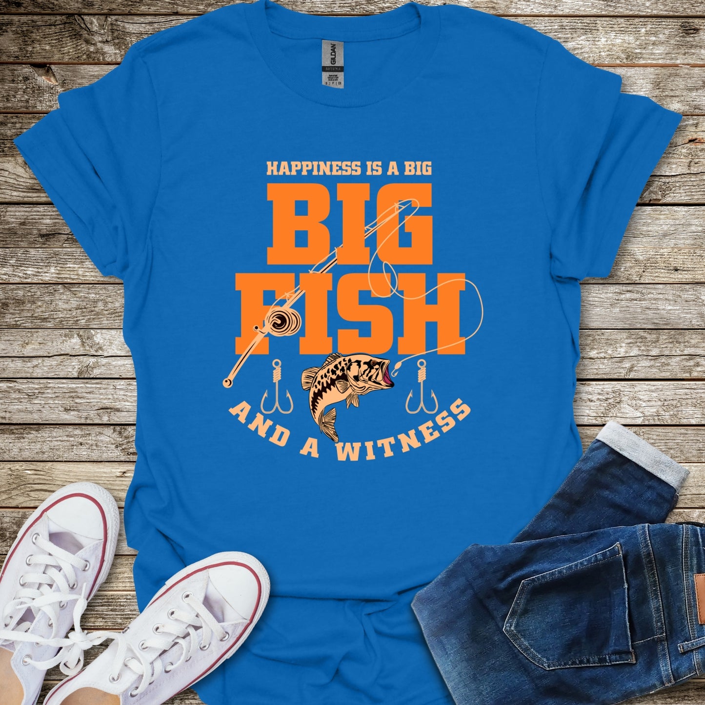 Happiness Is a Big Fish and a Witness T-Shirt