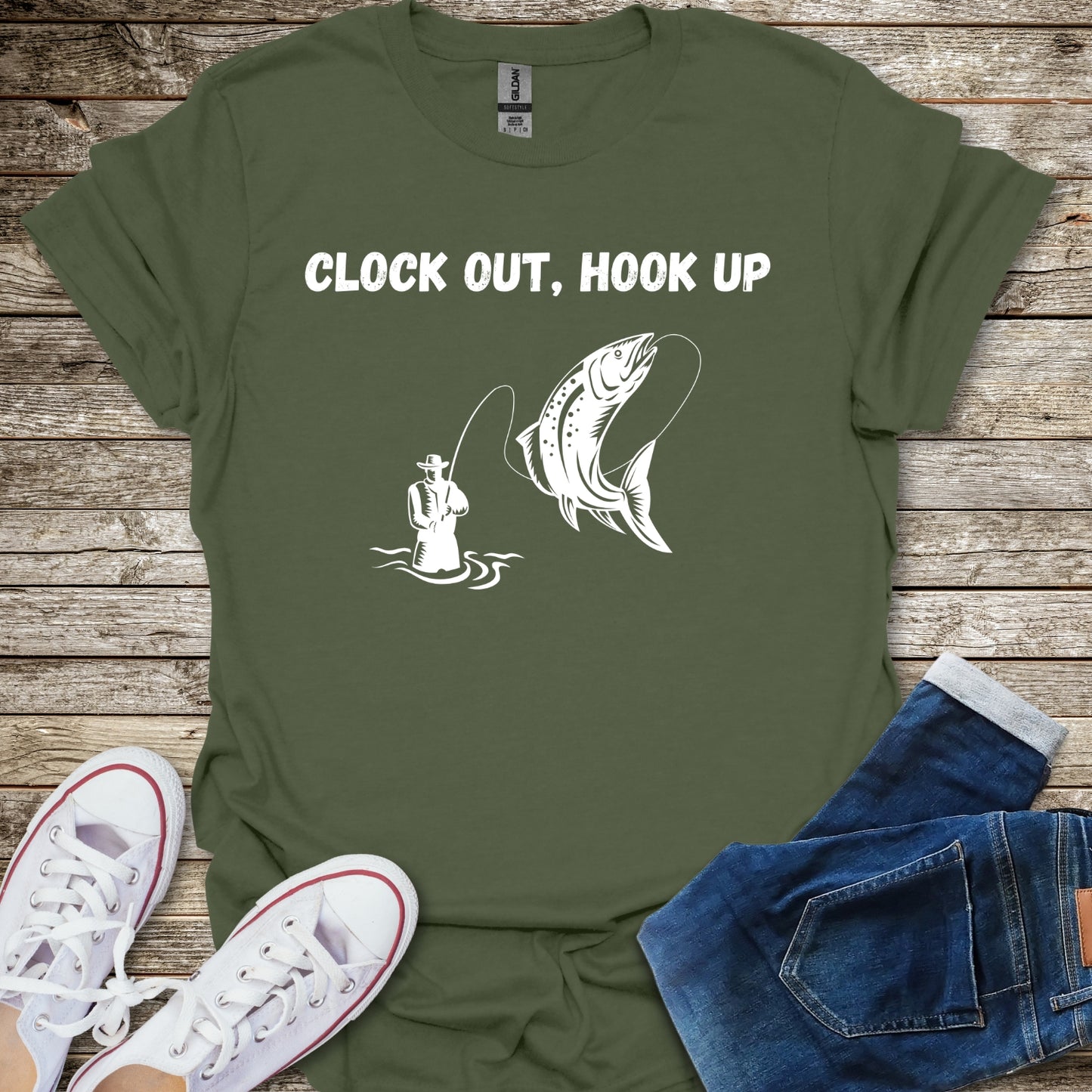 Clock Out, Hook Up T-Shirt