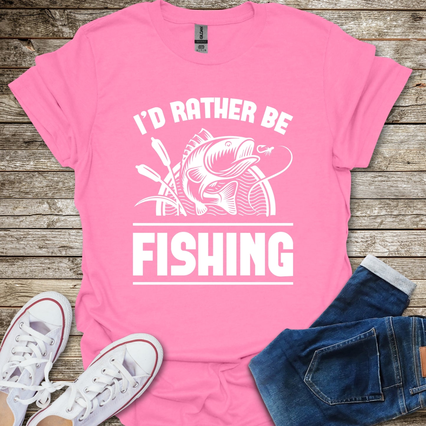 I'd Rather Be Fishing T-Shirt