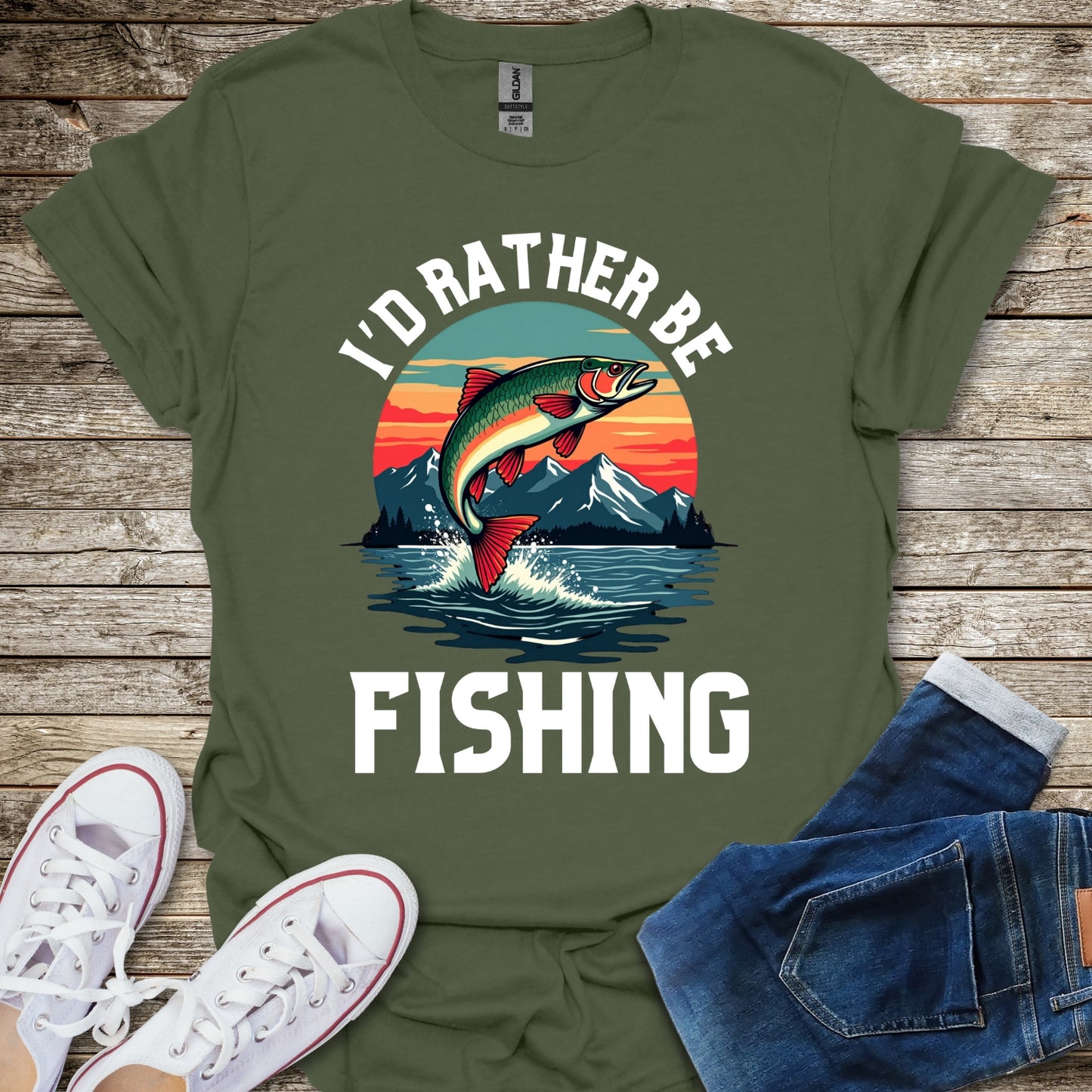 I'd Rather Be Fishing T-Shirt