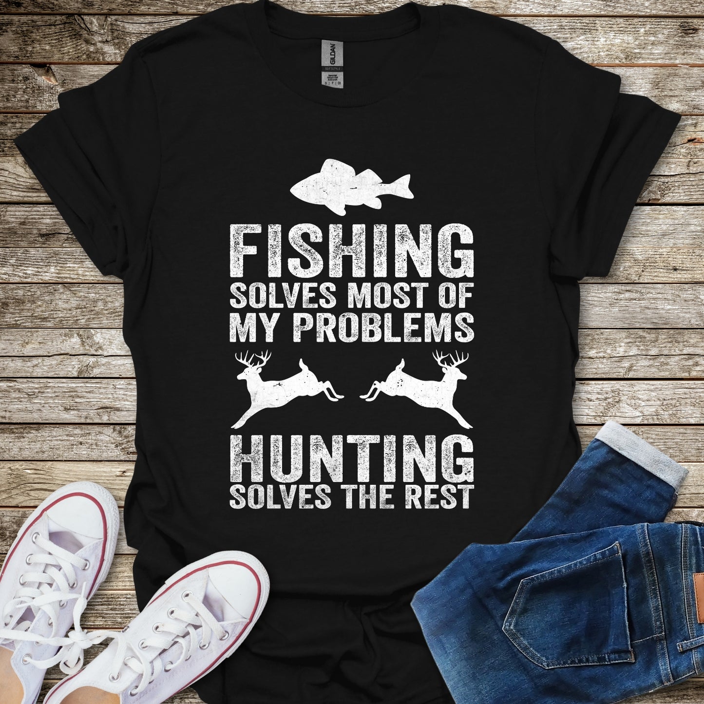 Fishing Solves Most Of My Problems T-Shirt