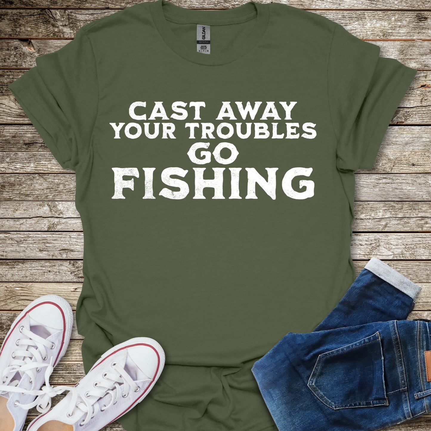 Cast Away Your Troubles T-Shirt
