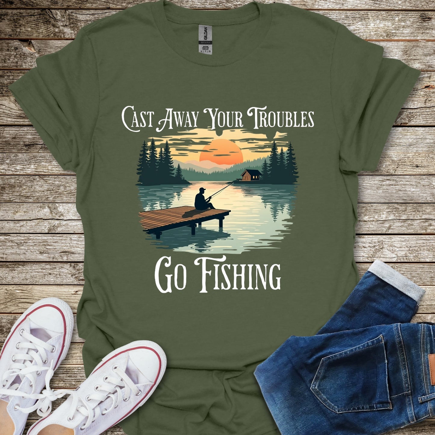 Cast Away Your Troubles T-Shirt