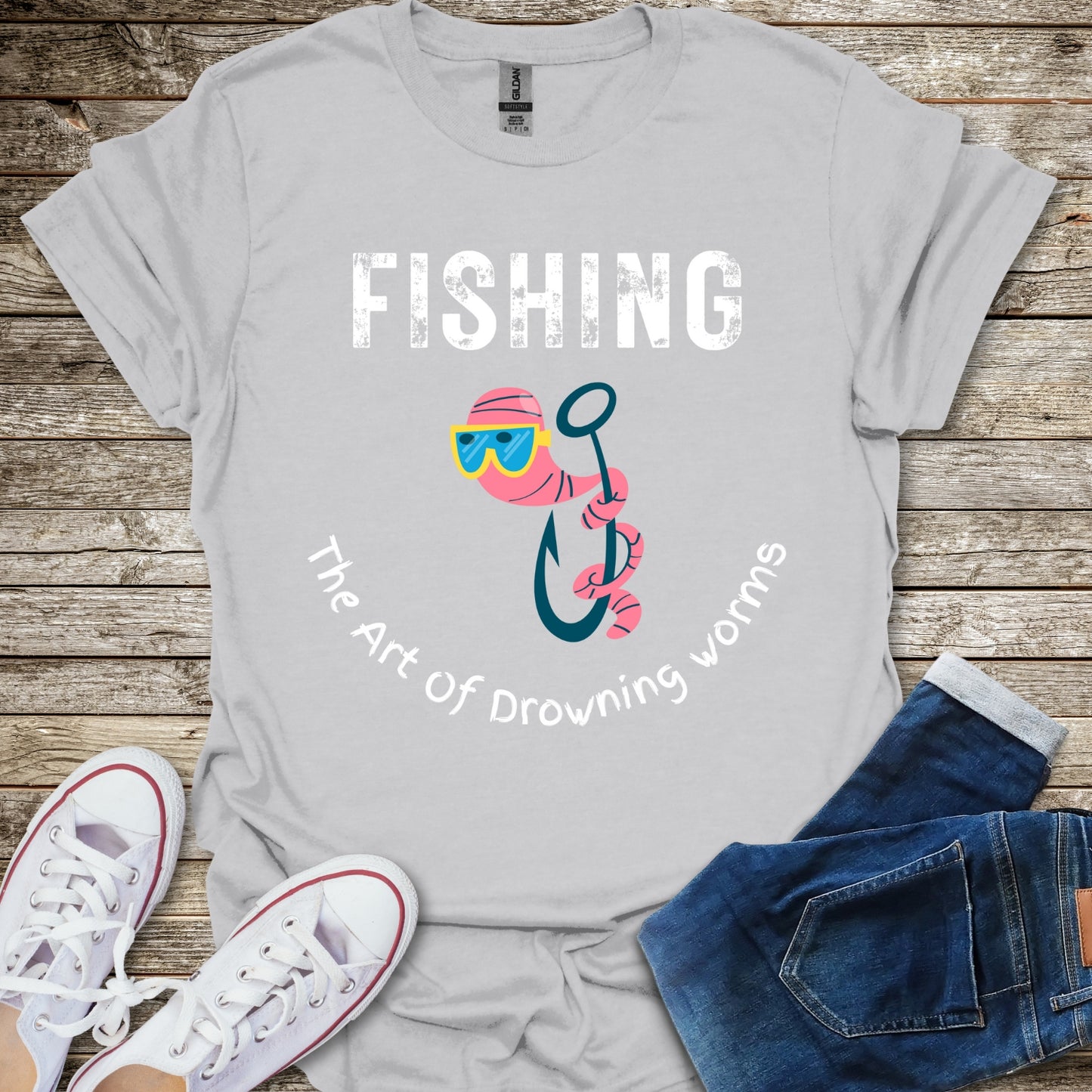 Fishing the Art of Drowning Worms T-Shirt