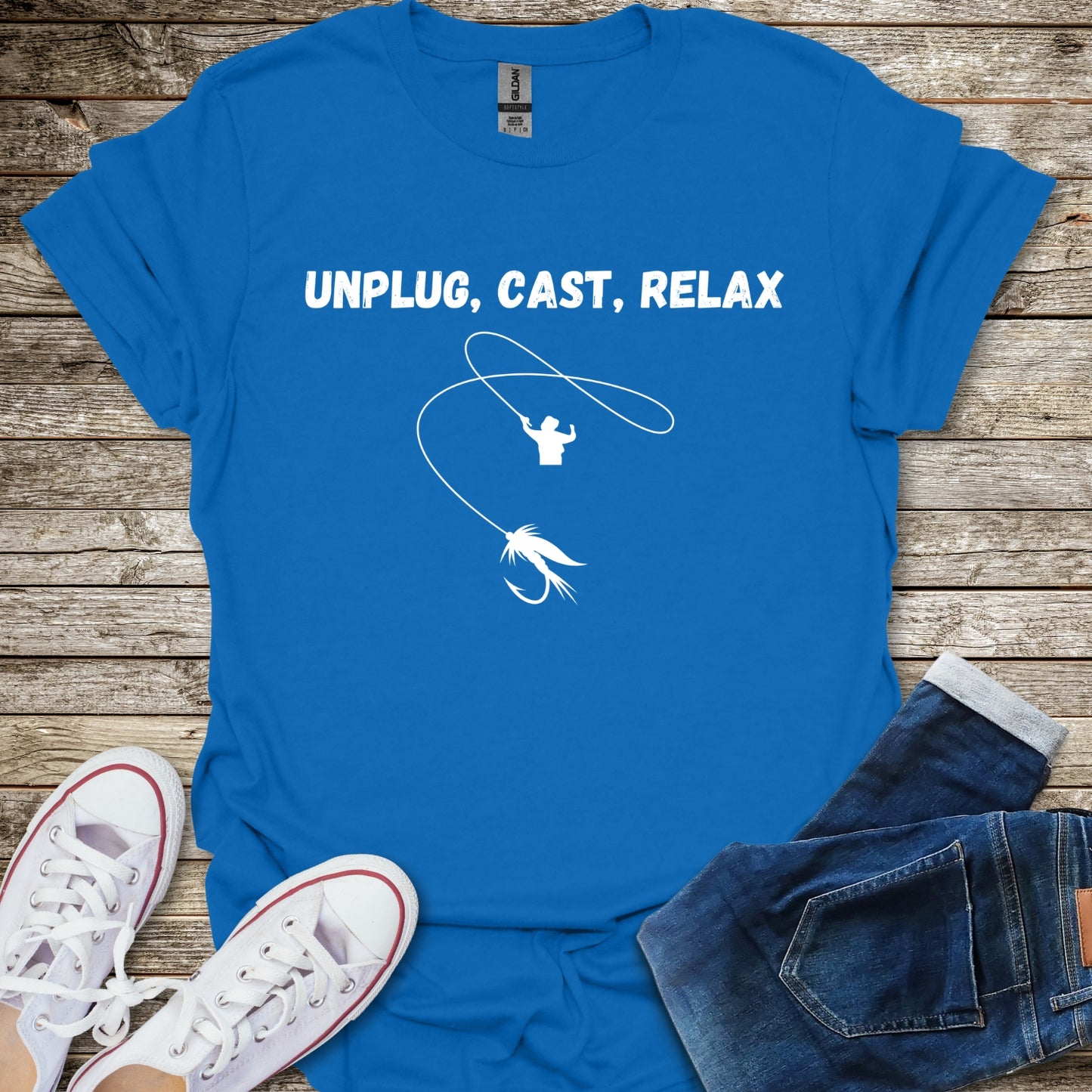 Unplug, Cast, Relax T-Shirt