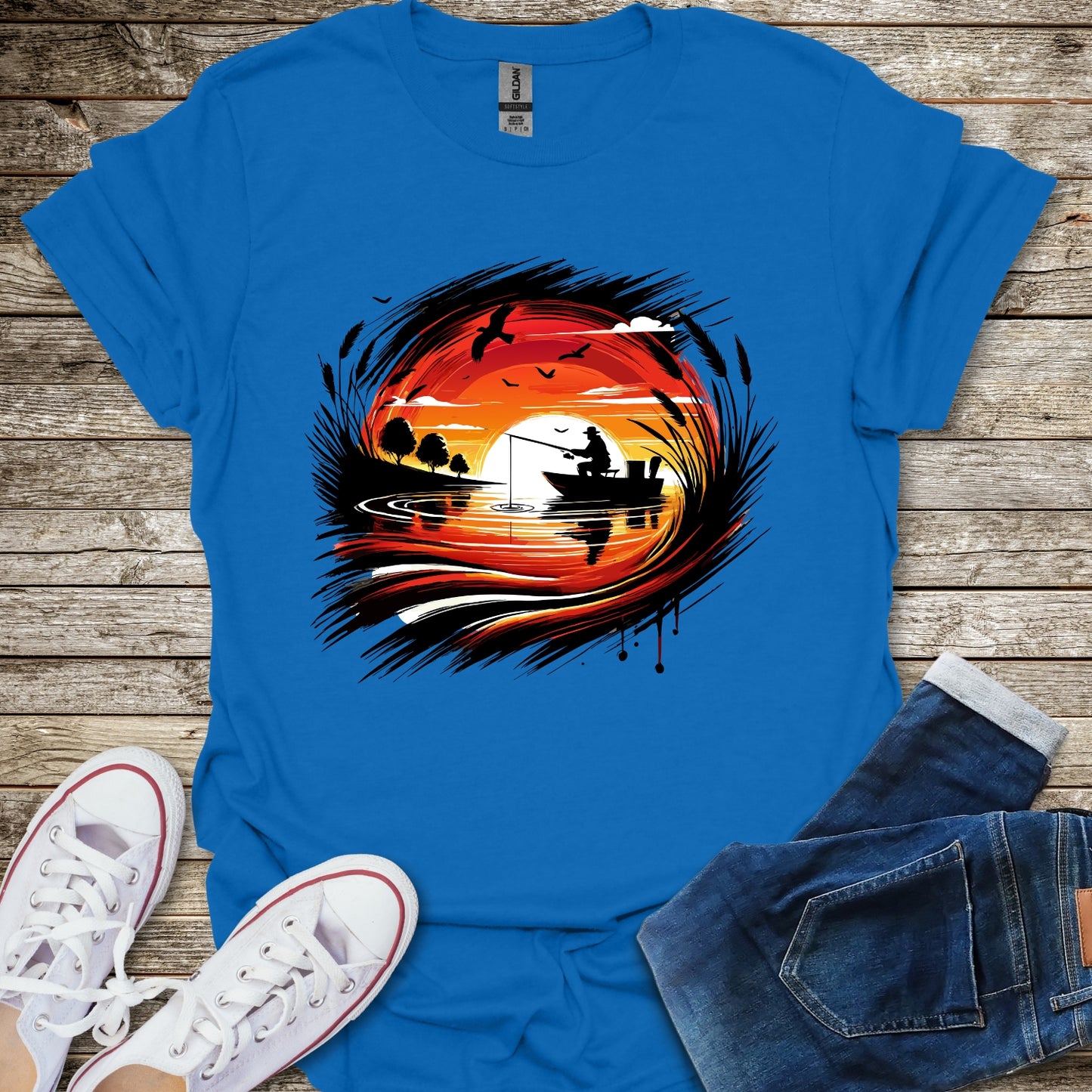 Fishing Sunset T-Shirt