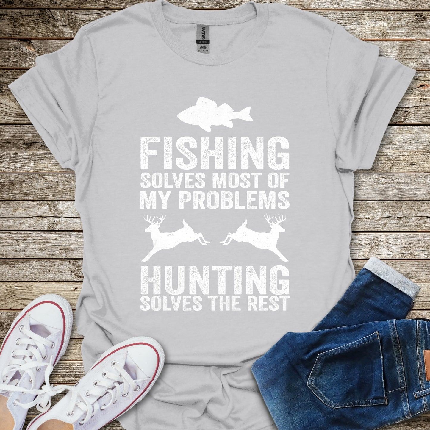 Fishing Solves Most Of My Problems T-Shirt