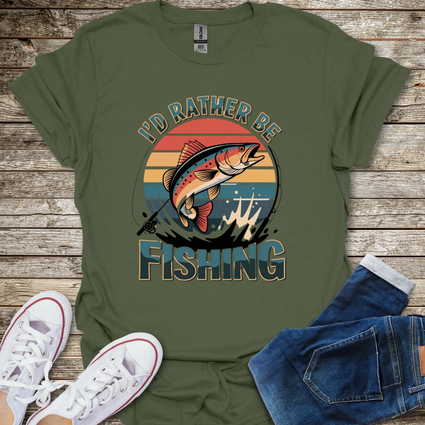 I'd Rather Be Fishing T-Shirt