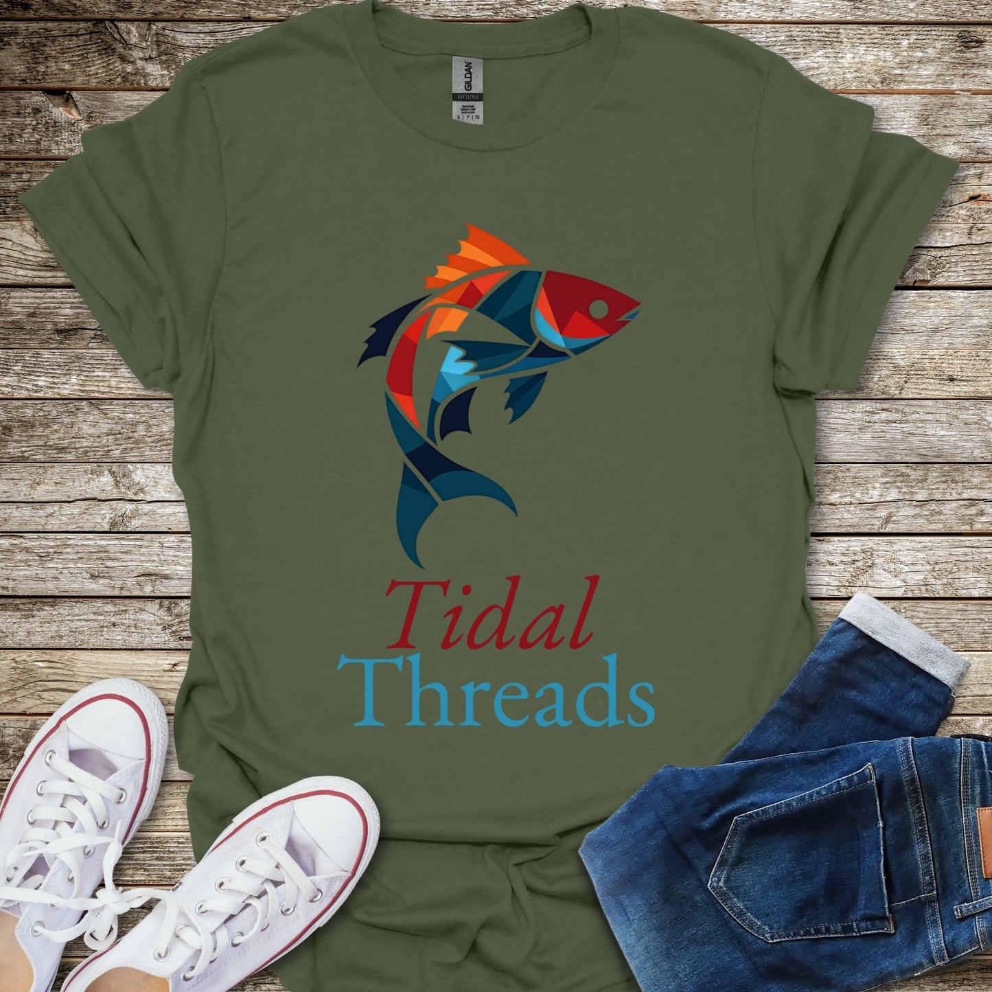 Fragmented Fin T-Shirt (Back Print)