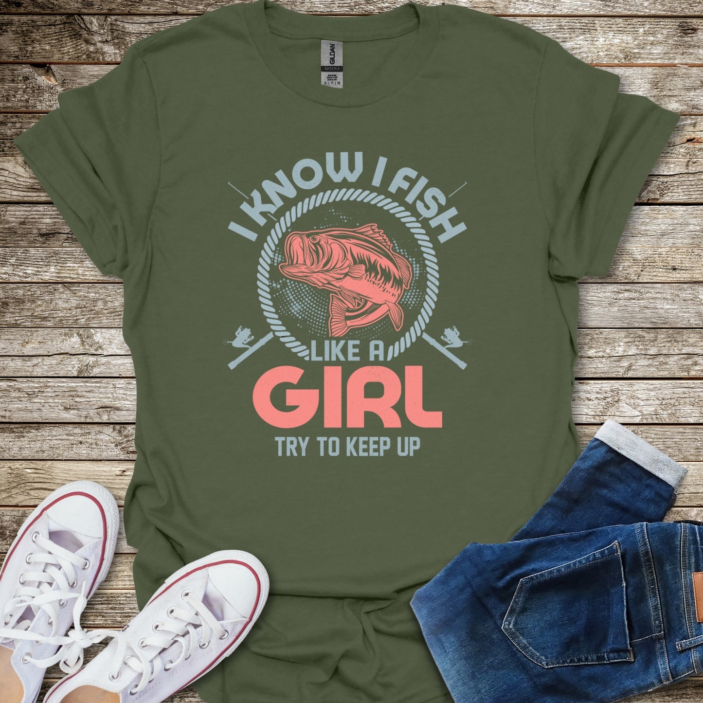 I Know I Fish Like A Girl T-Shirt