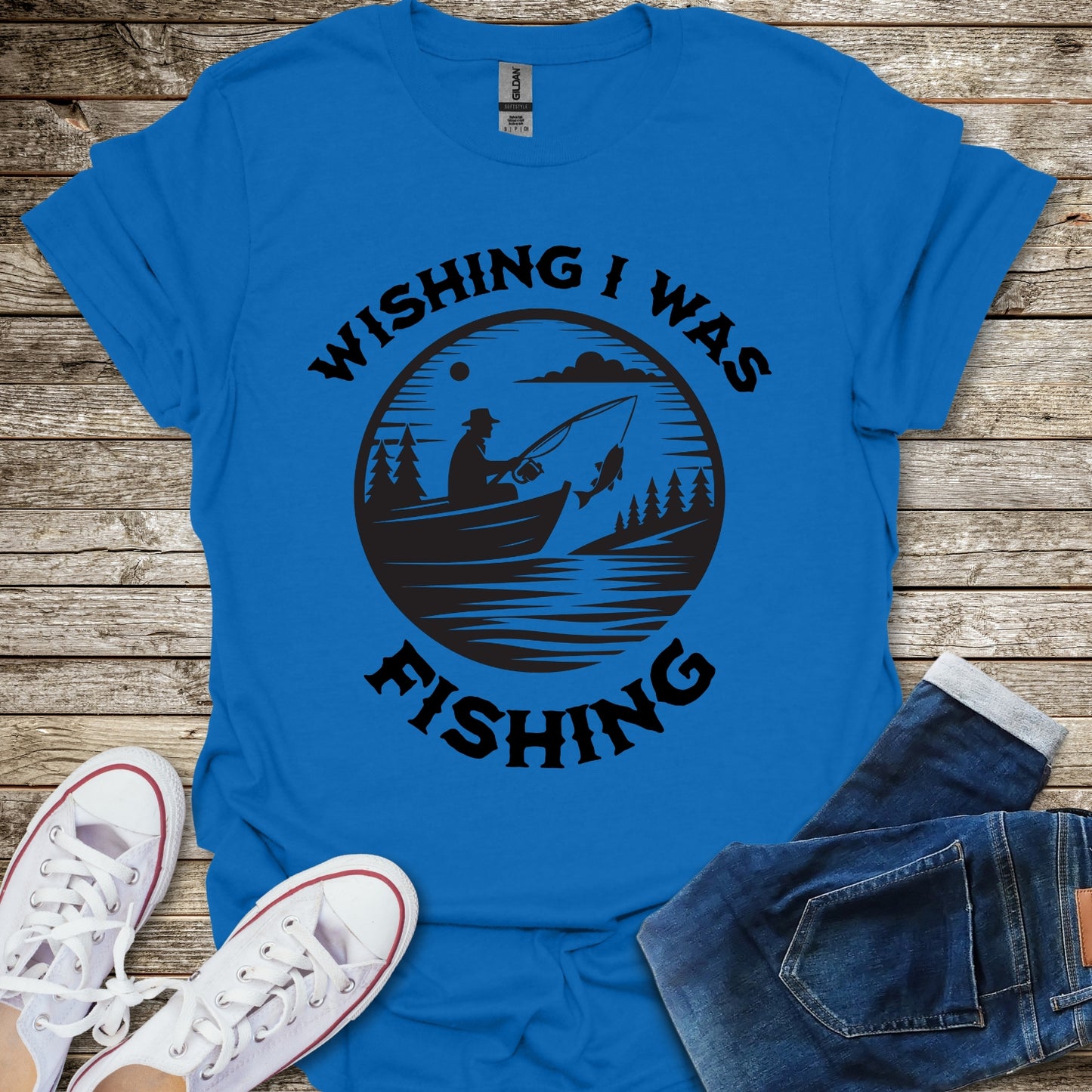 Wishing I Was Fishing T-Shirt