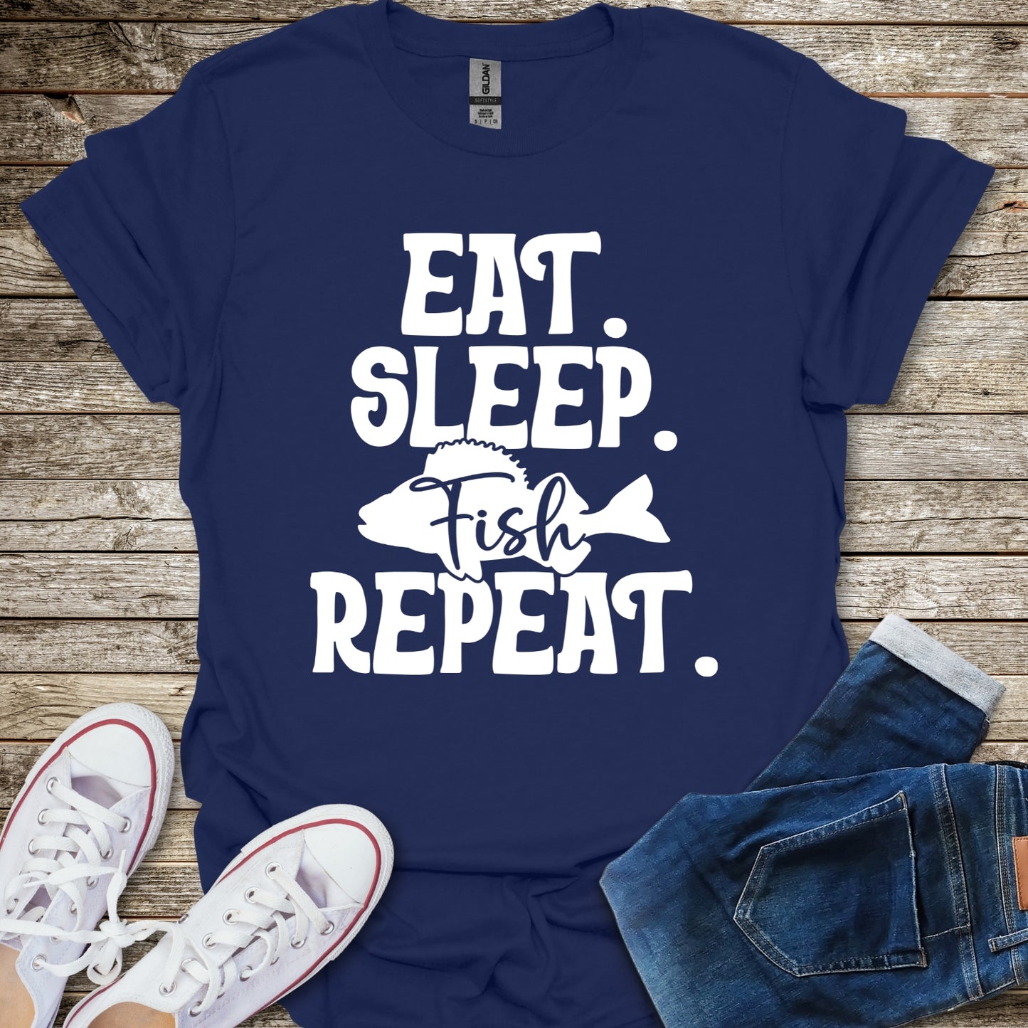 Eat Sleep Fish Repeat T-Shirt