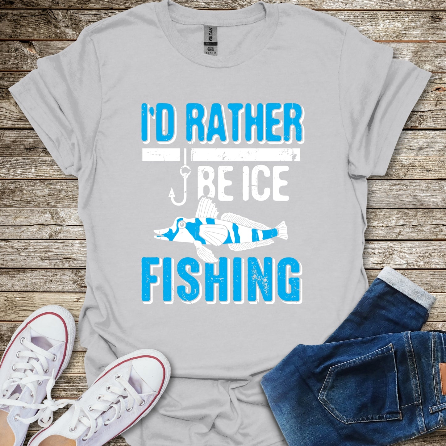 I'd Rather Be Ice Fishing T-Shirt