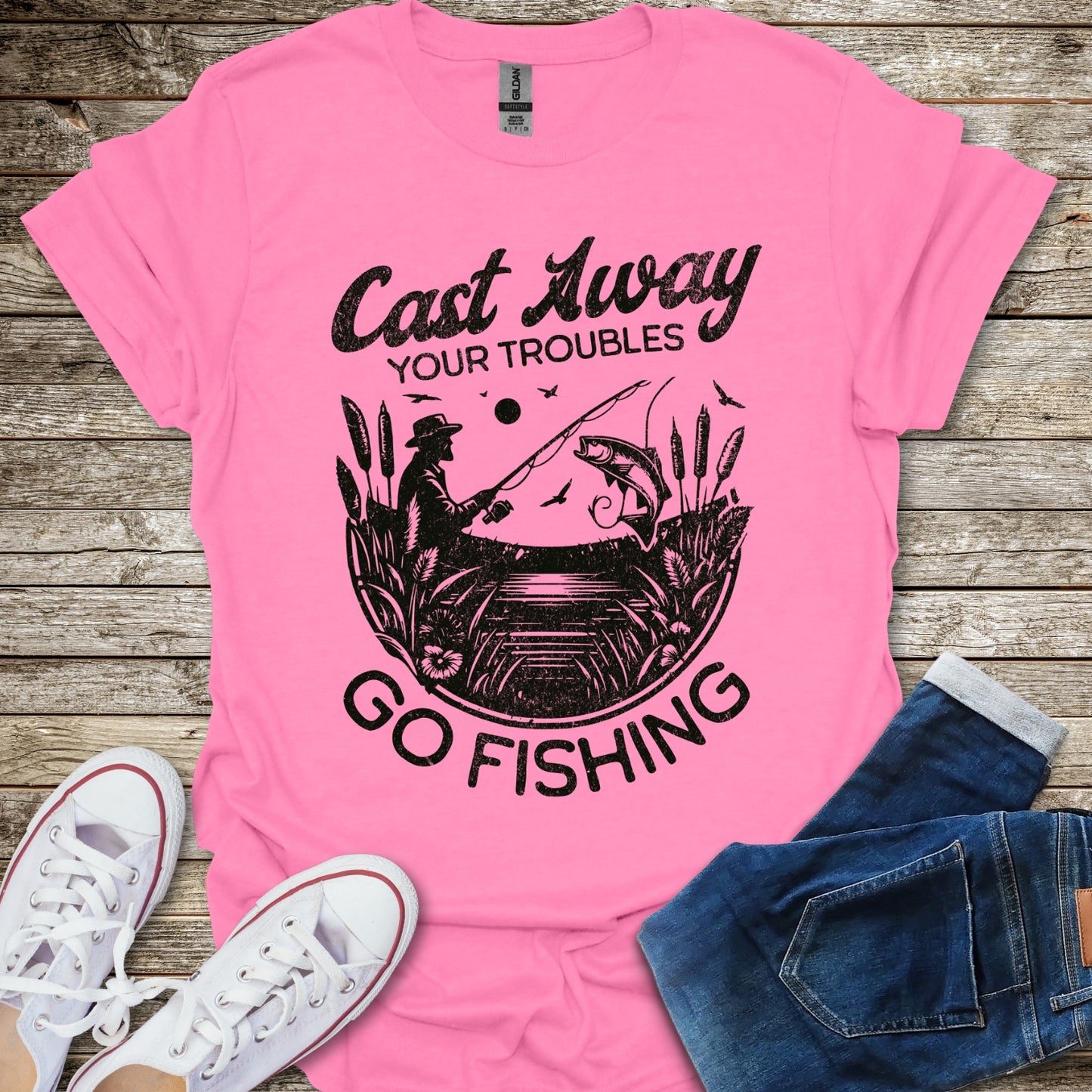 Cast Away Your Troubles T-Shirt