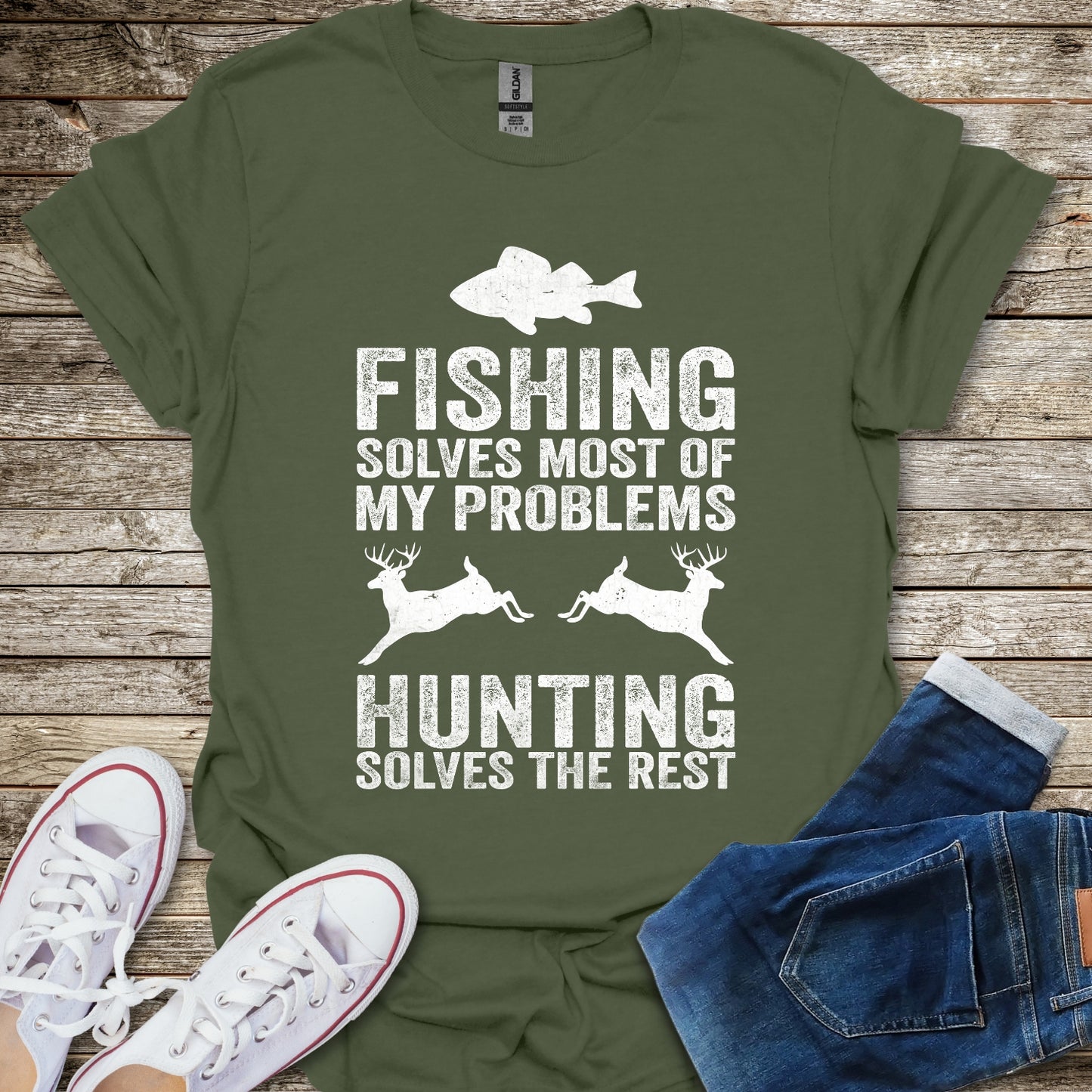 Fishing Solves Most Of My Problems T-Shirt