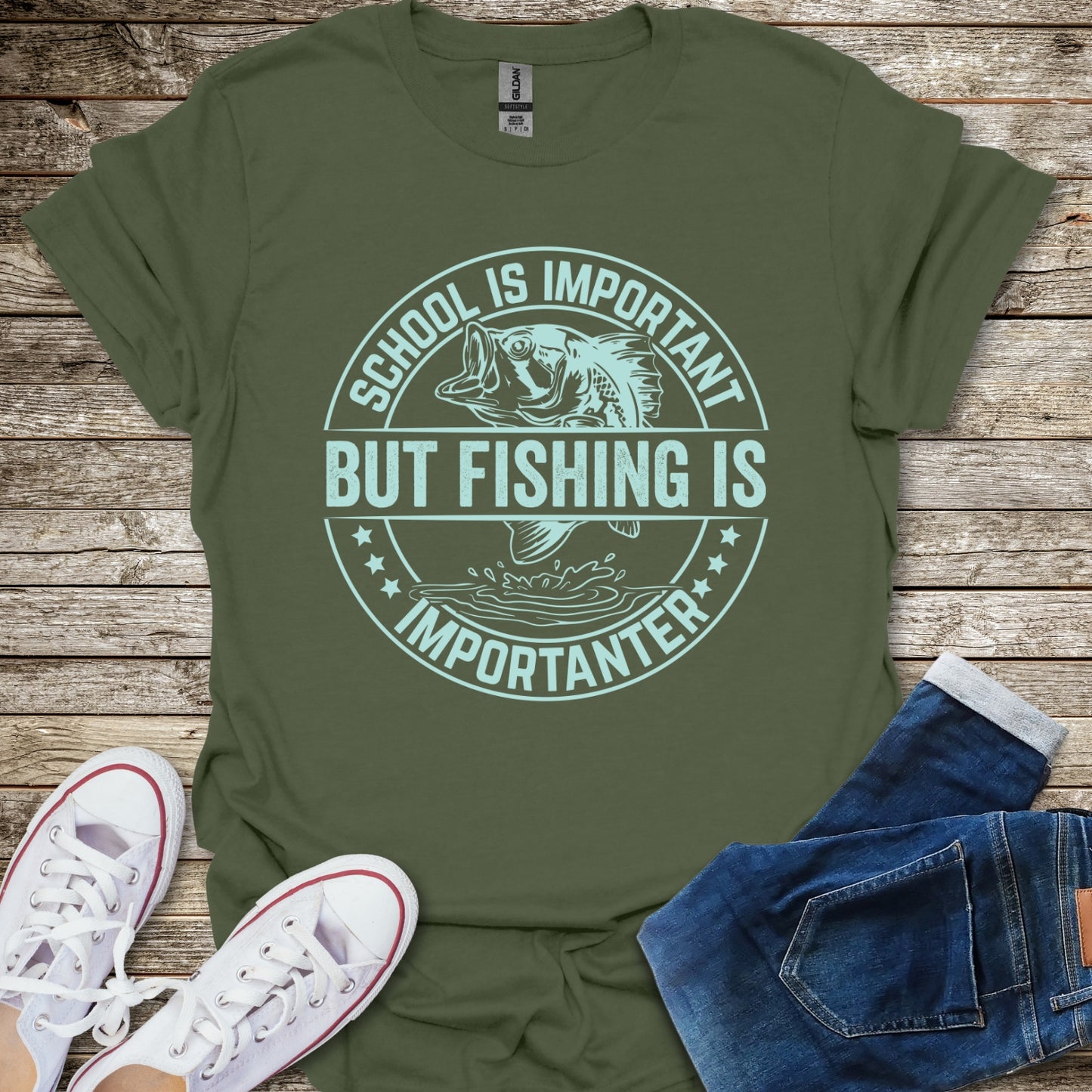 School Is Important But Fishing Is Importanter T-Shirt