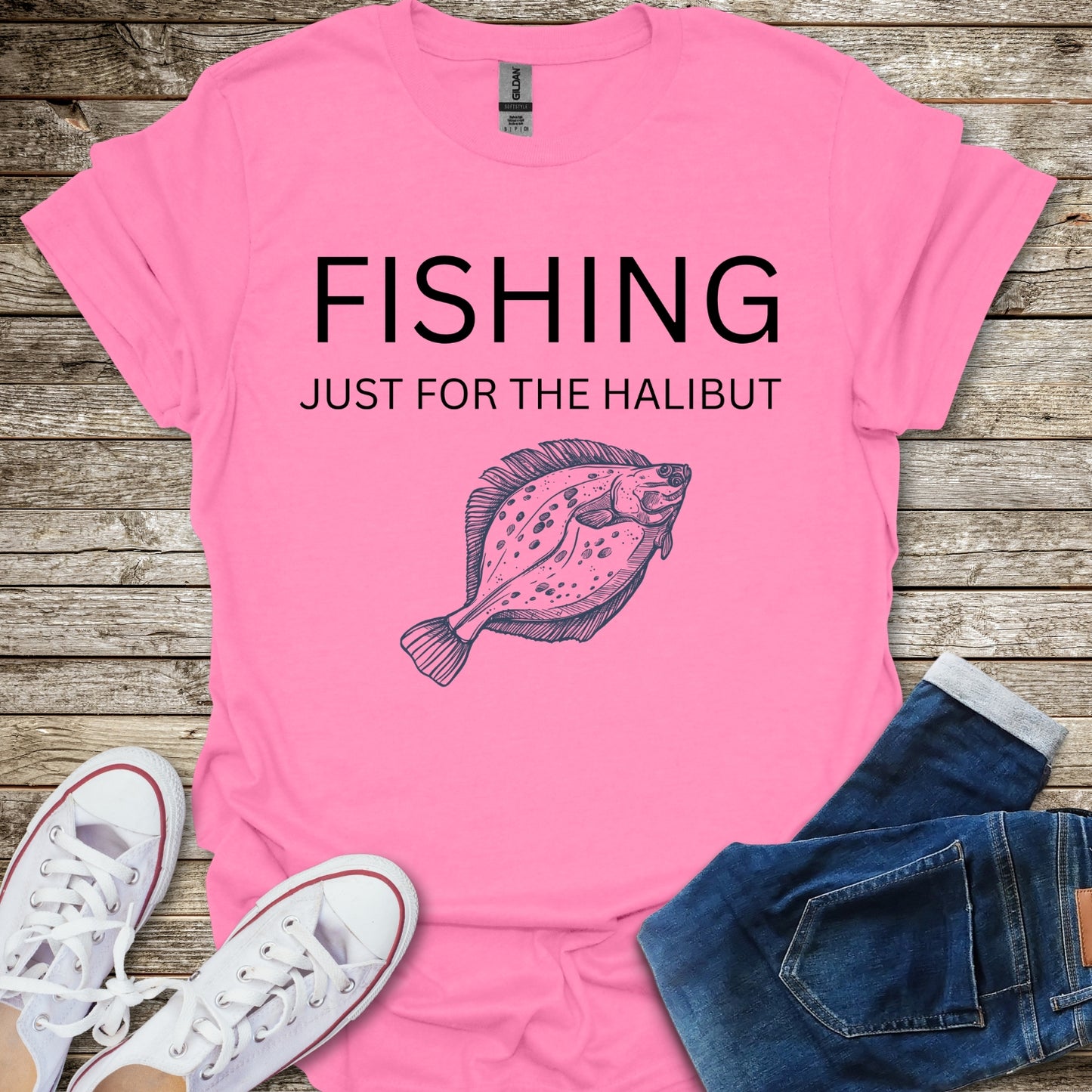Fishing Just For The Halibut T-Shirt