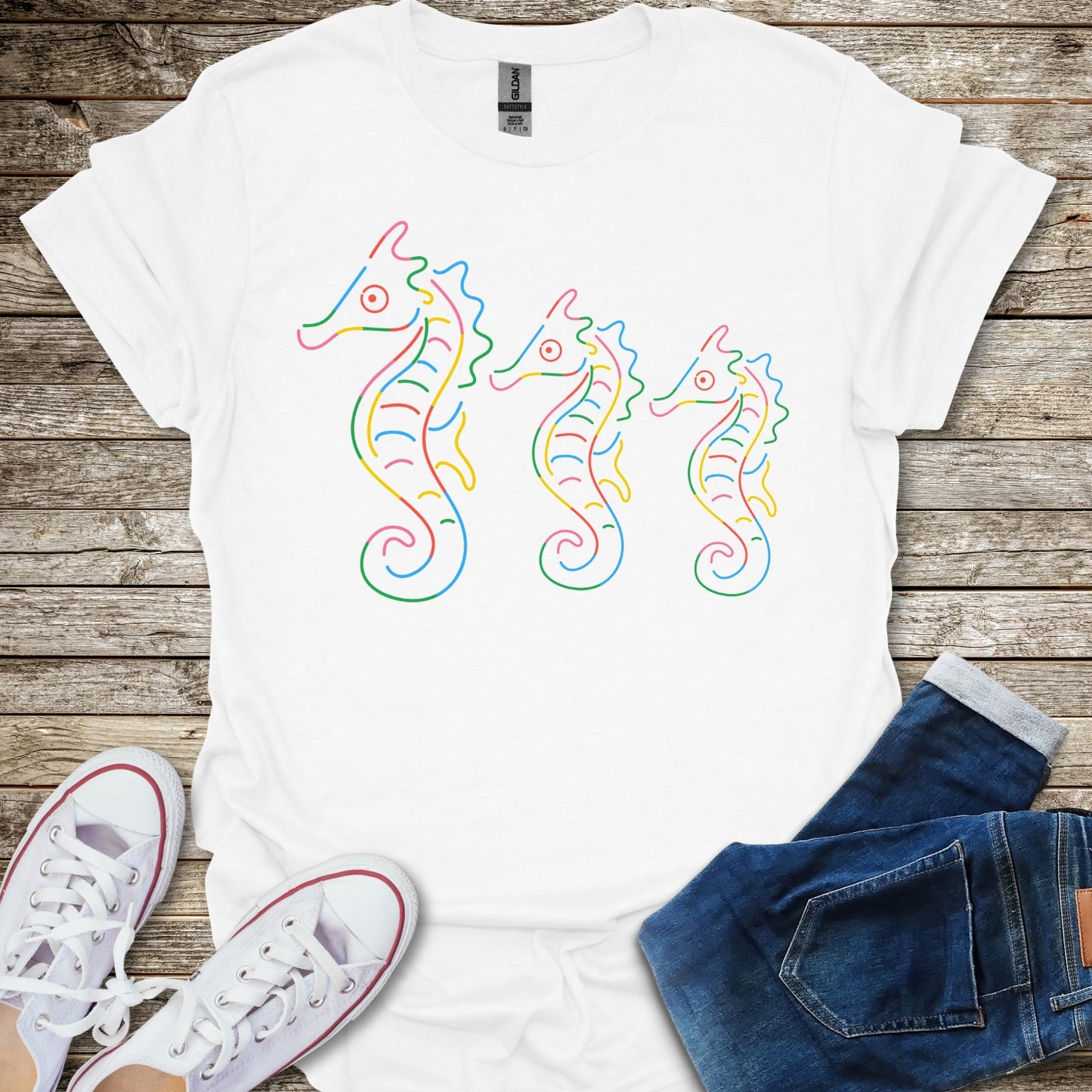 Rainbow Seahorse T-Shirt