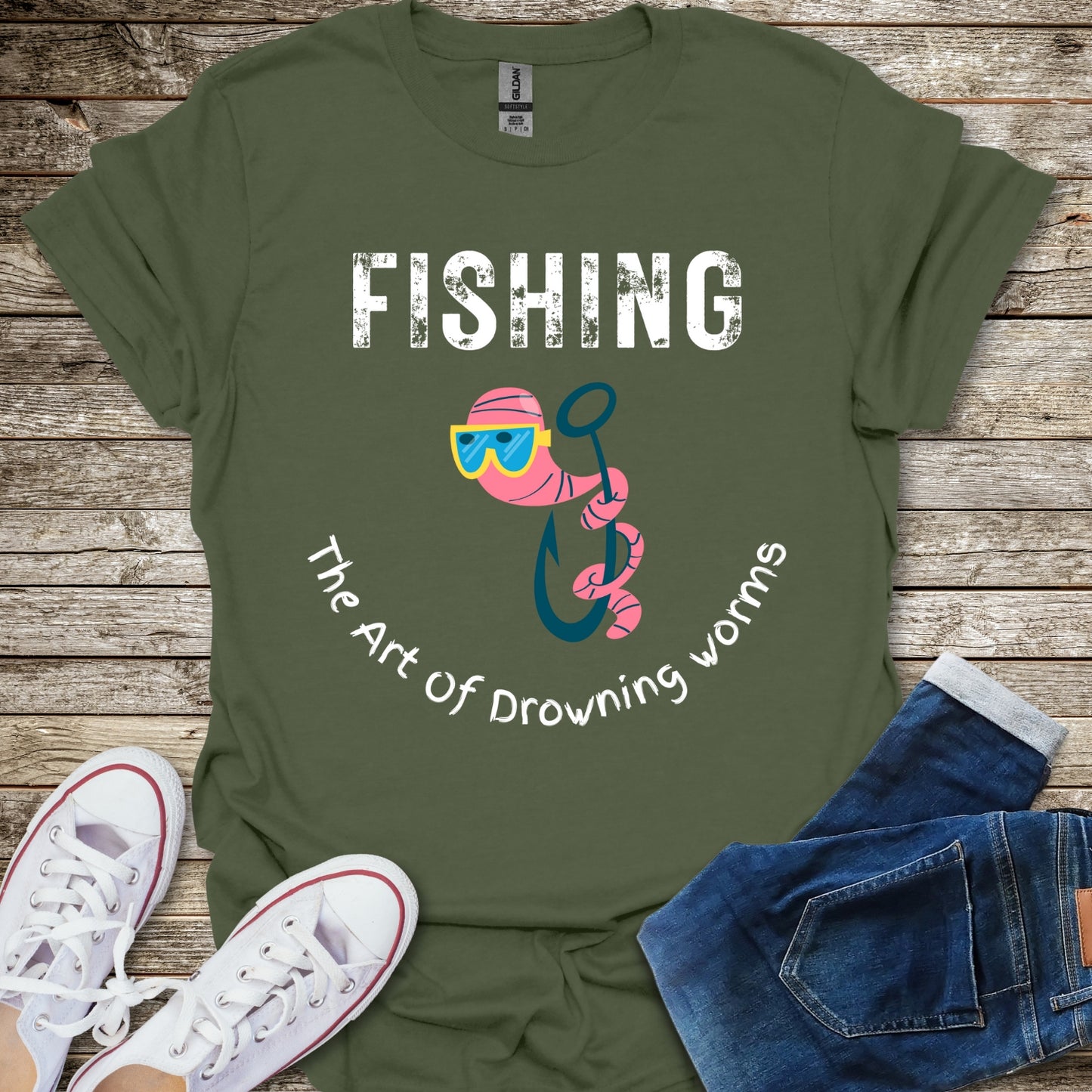 Fishing the Art of Drowning Worms T-Shirt