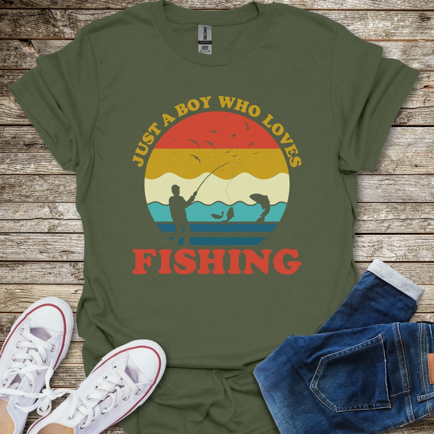 Just a Boy Who Loves Fishing T-Shirt