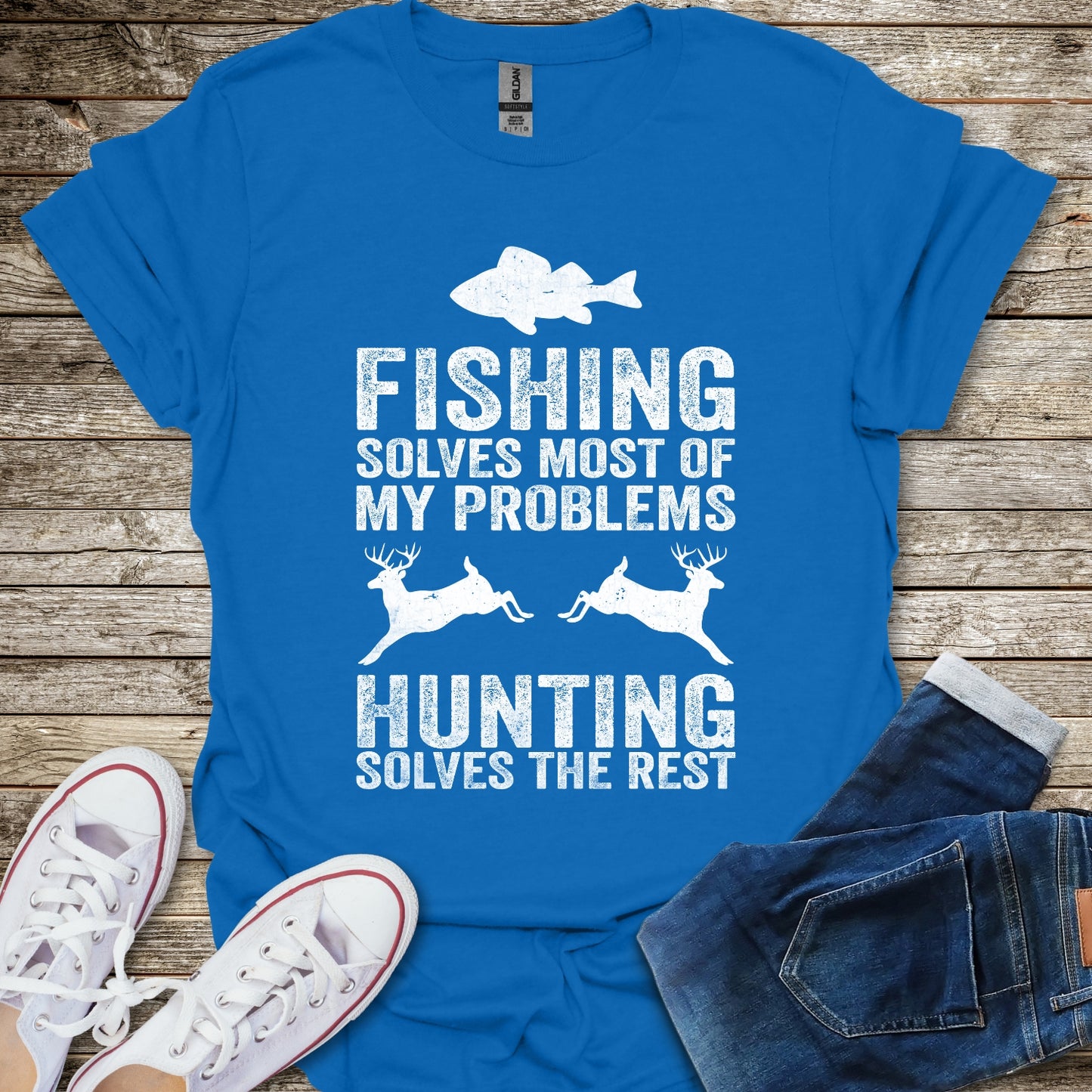 Fishing Solves Most Of My Problems T-Shirt