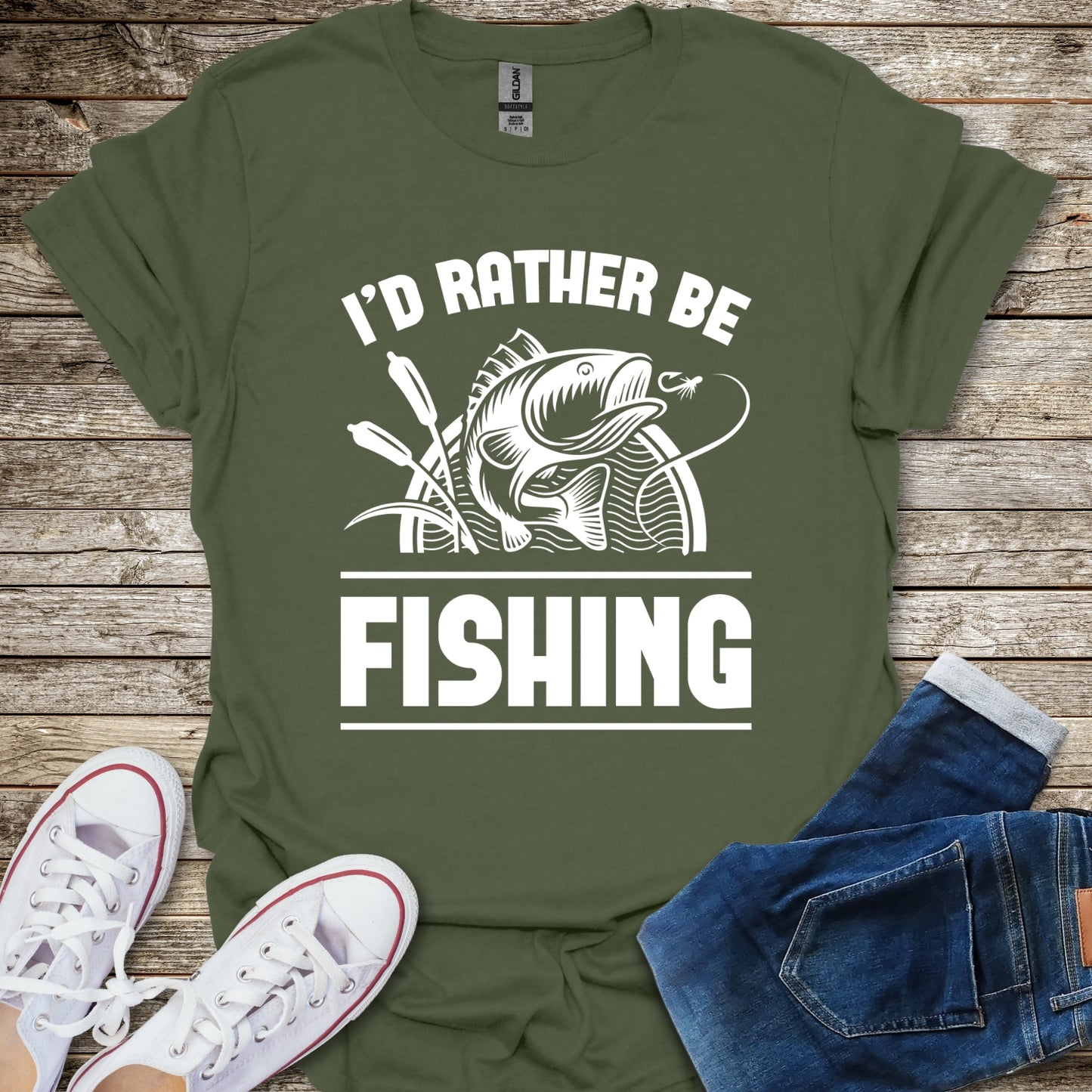 I'd Rather Be Fishing T-Shirt