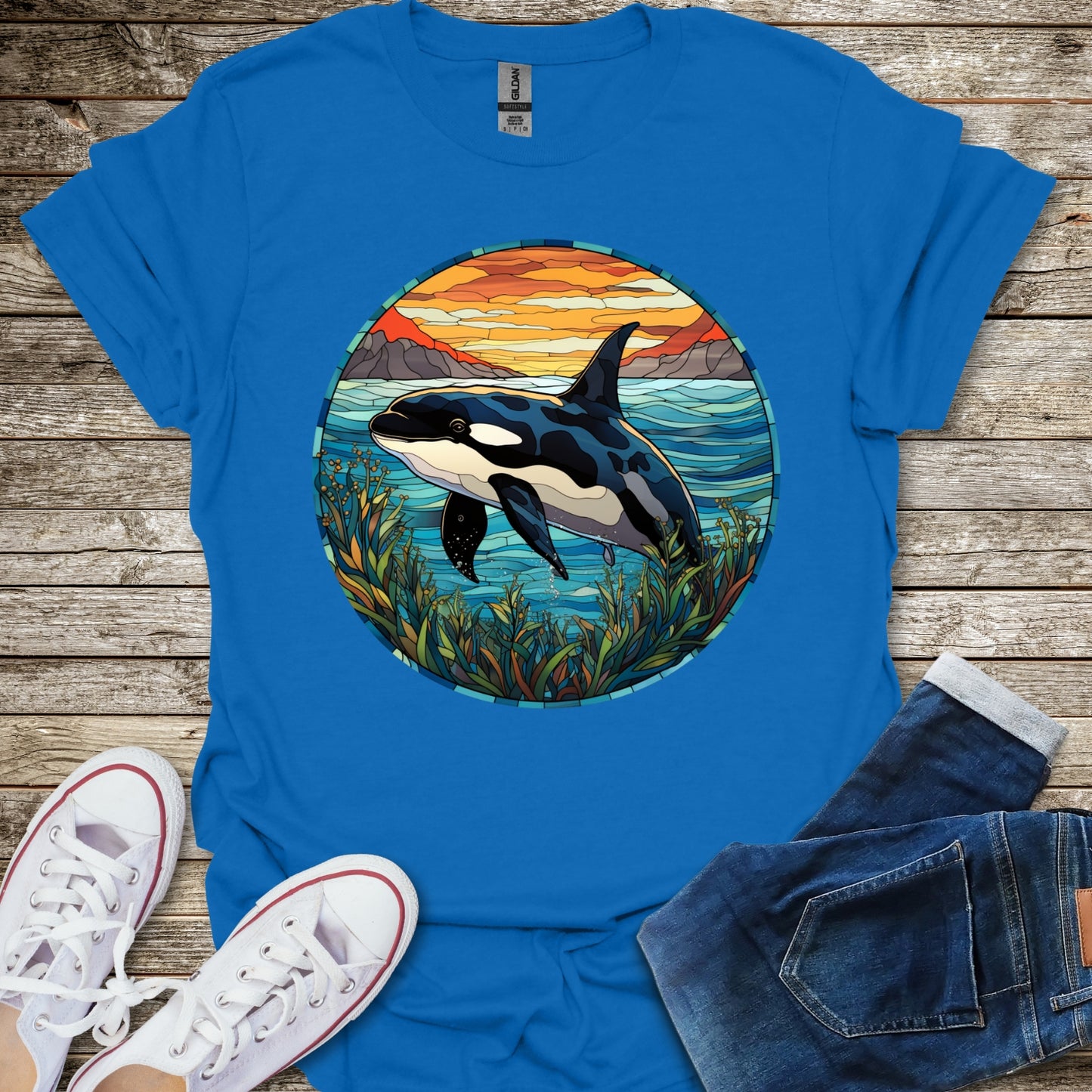Stained Glass Orca T-Shirt