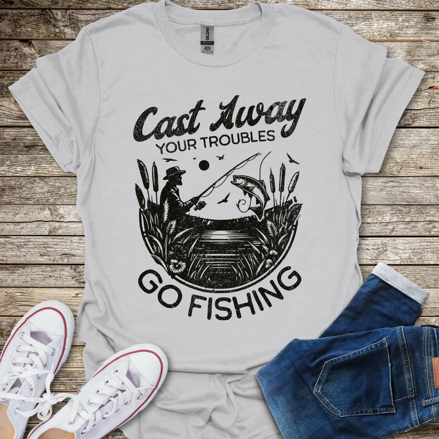 Cast Away Your Troubles T-Shirt