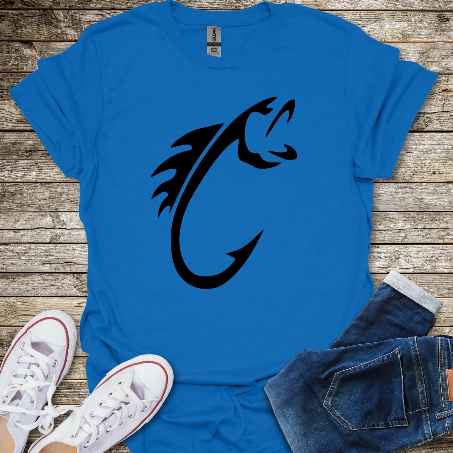Minimalist Fish Hook T-Shirt