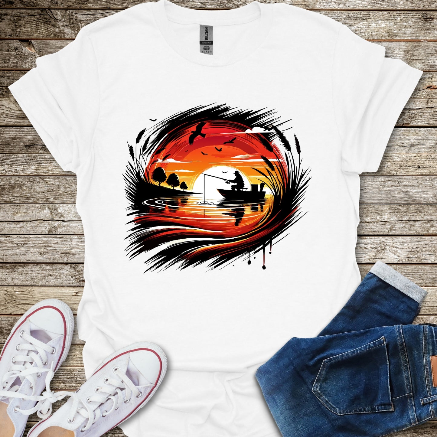 Fishing Sunset T-Shirt